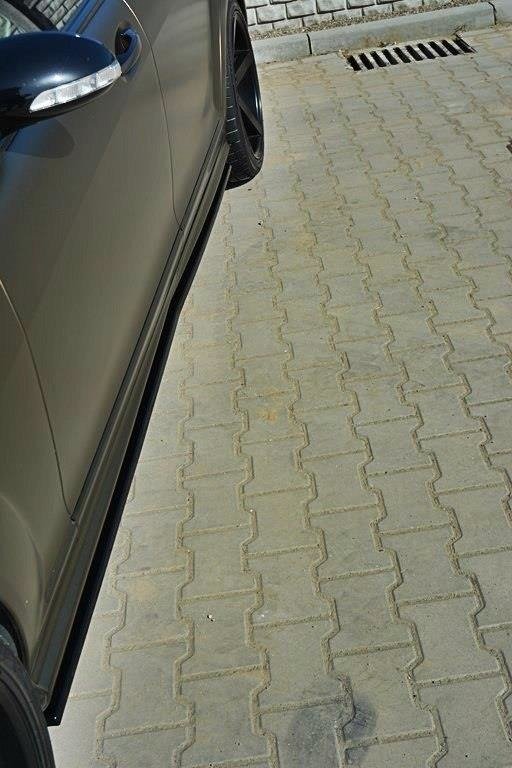 Street+ Seitenschweller Leisten passend für Mercedes S-Klasse W221 AMG LWB schwarz Hochglanz
