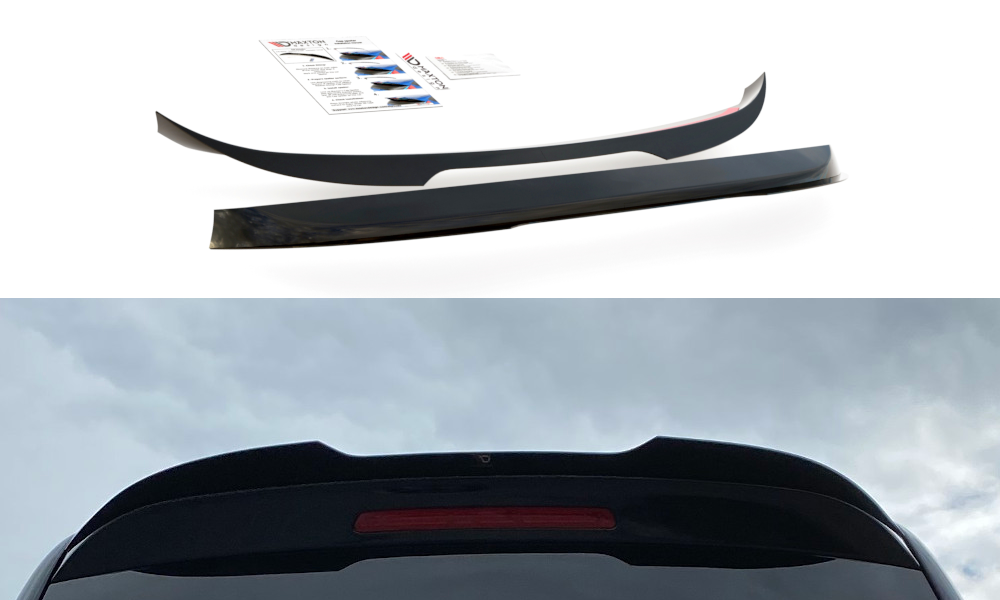 Heck Spoiler Aufsatz Abrisskante passend für VW Caddy Mk. 4 schwarz Hochglanz