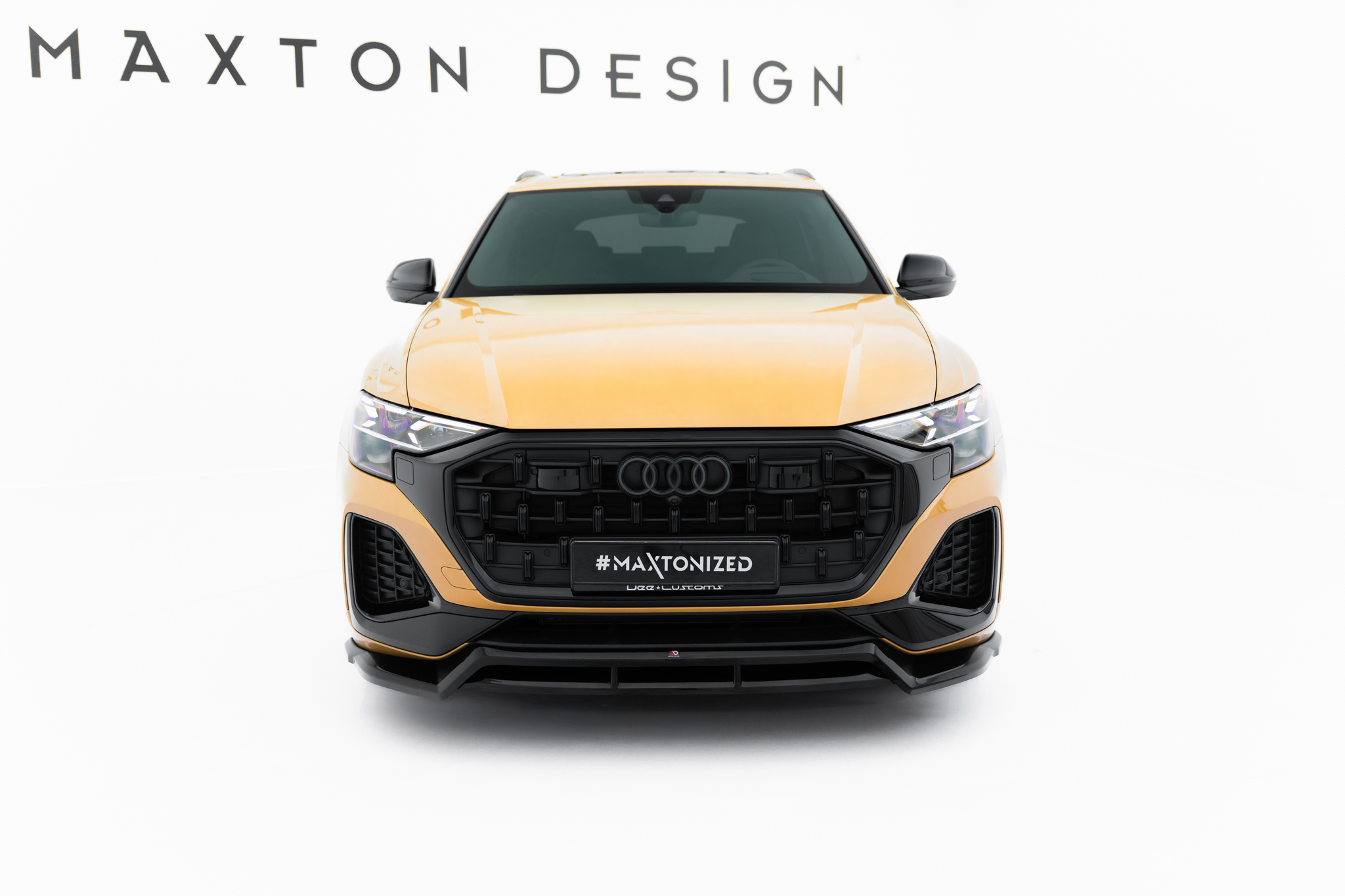 Street+ Spoilerlippe Front Ansatz passend für Audi Q8 Mk1 FL schwarz Hochglanz