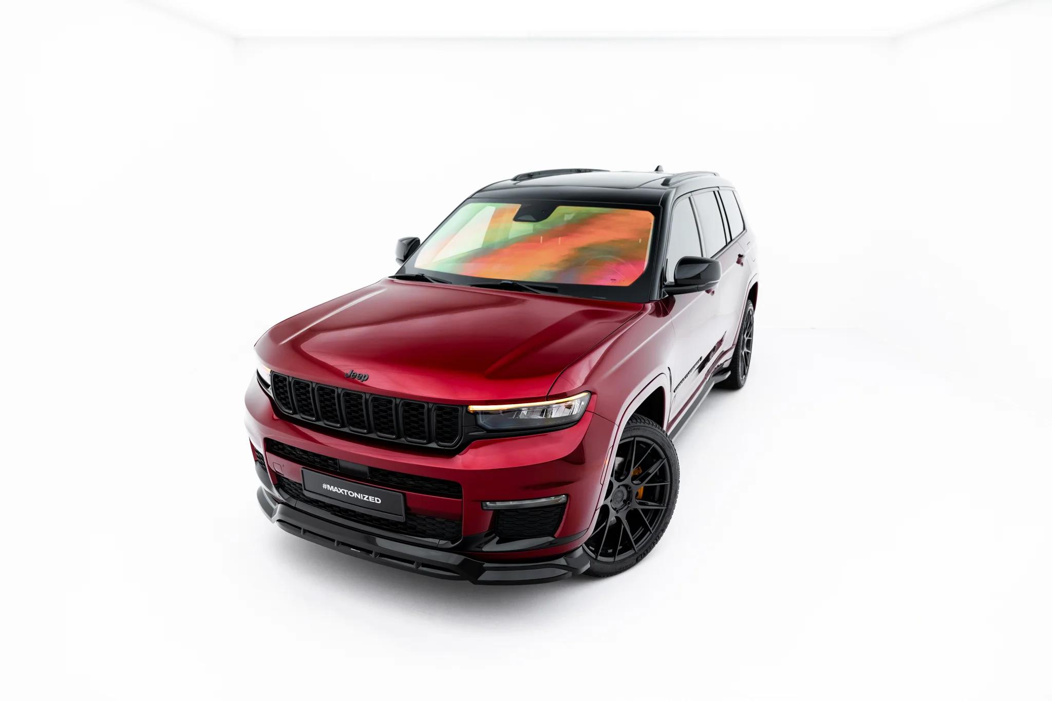 Frontlippe passend für Jeep Grand Cherokee L Mk5 schwarz Hochglanz