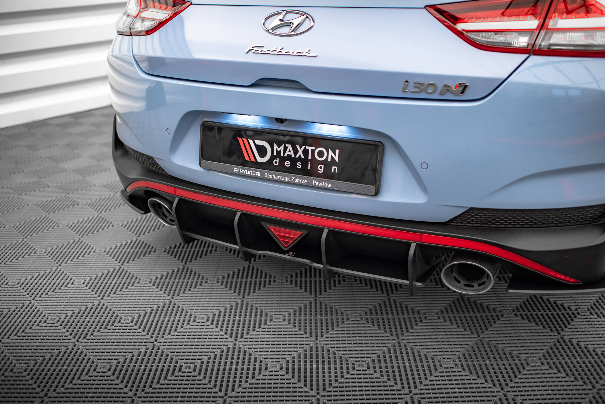 Street Pro Heckschürze Heck Ansatz Diffusor passend für Hyundai I30 N Fastback Mk3 FL