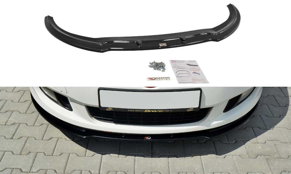 Street+ Spoilerlippe Front Ansatz passend für Fiat Bravo MK 2 SPORT schwarz Hochglanz