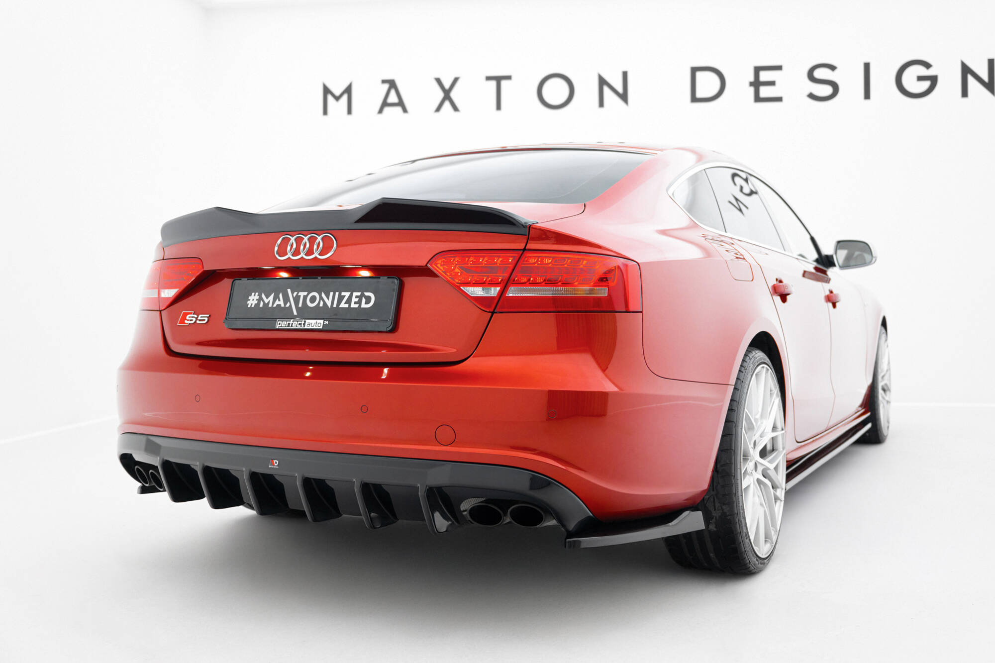 Heck Spoiler Aufsatz Abrisskante 3D passend für Audi A5 Sportback S-Line / S5 8T / 8T FL schwarz Hochglanz