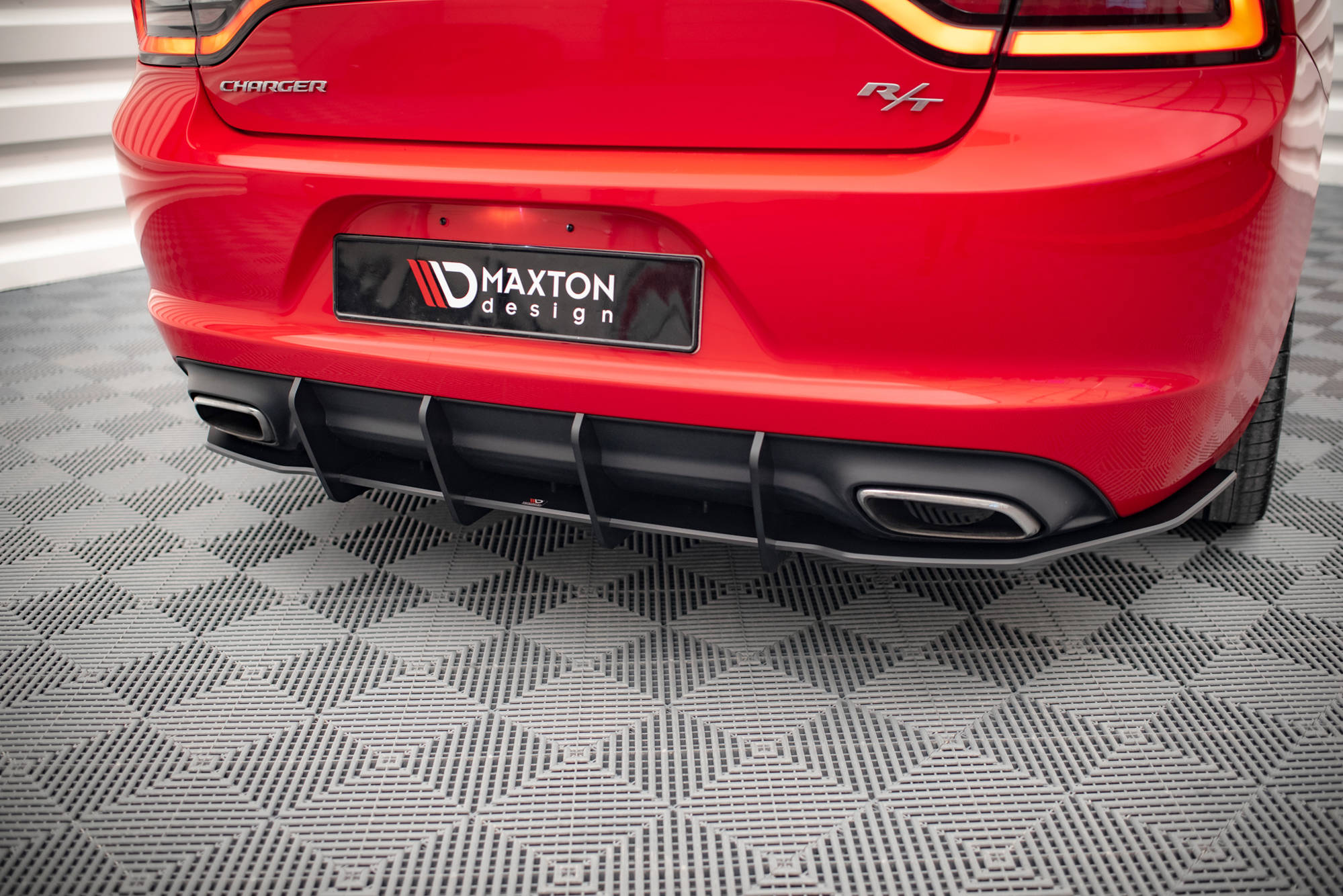 Street Pro Heckschürze Heck Ansatz Diffusor passend für Dodge Charger RT Mk7 FL