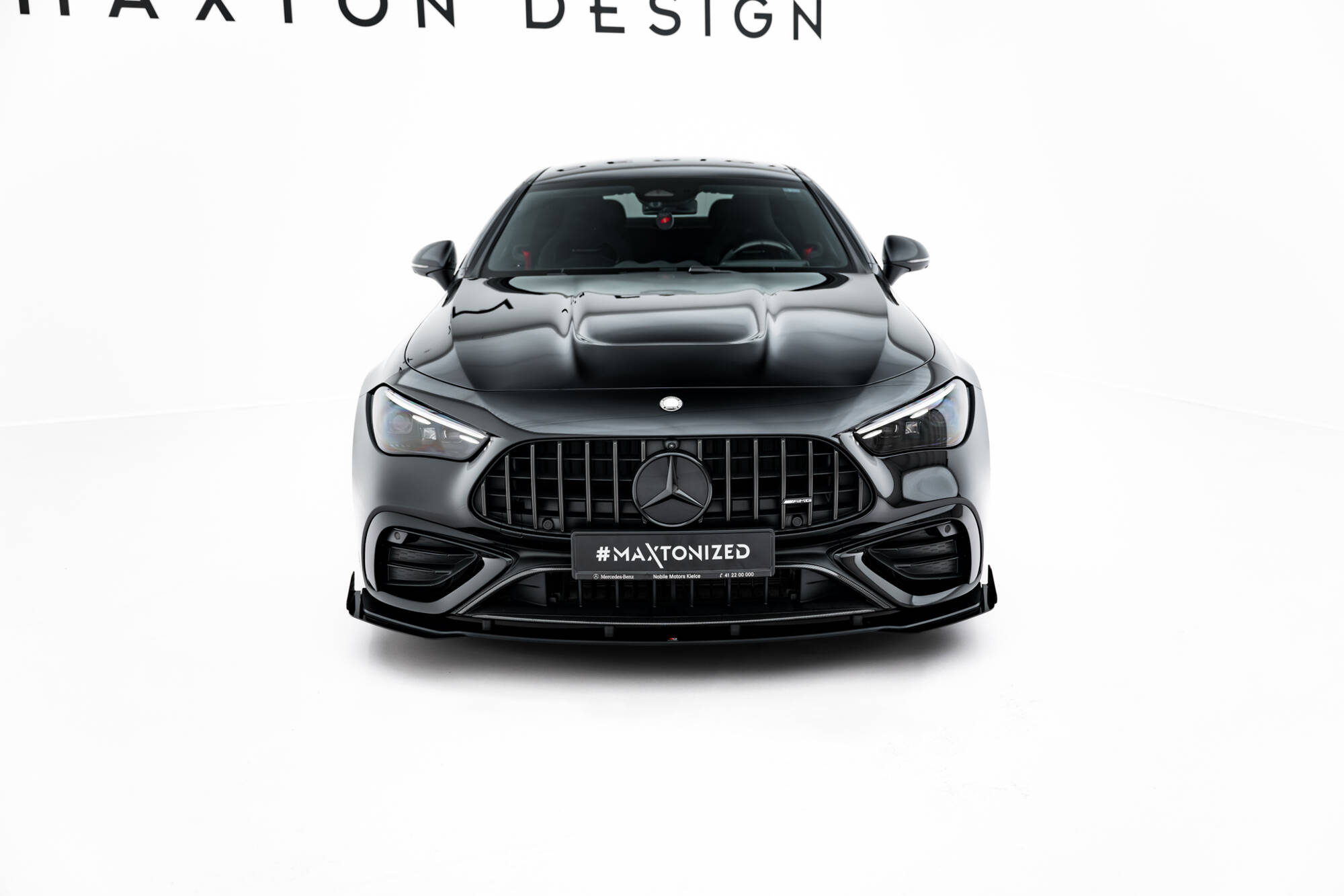 Street Pro Spoilerlippe Front Ansatz + Flaps passend für Mercedes-AMG CLE 53 C236 schwarz Hochglanz