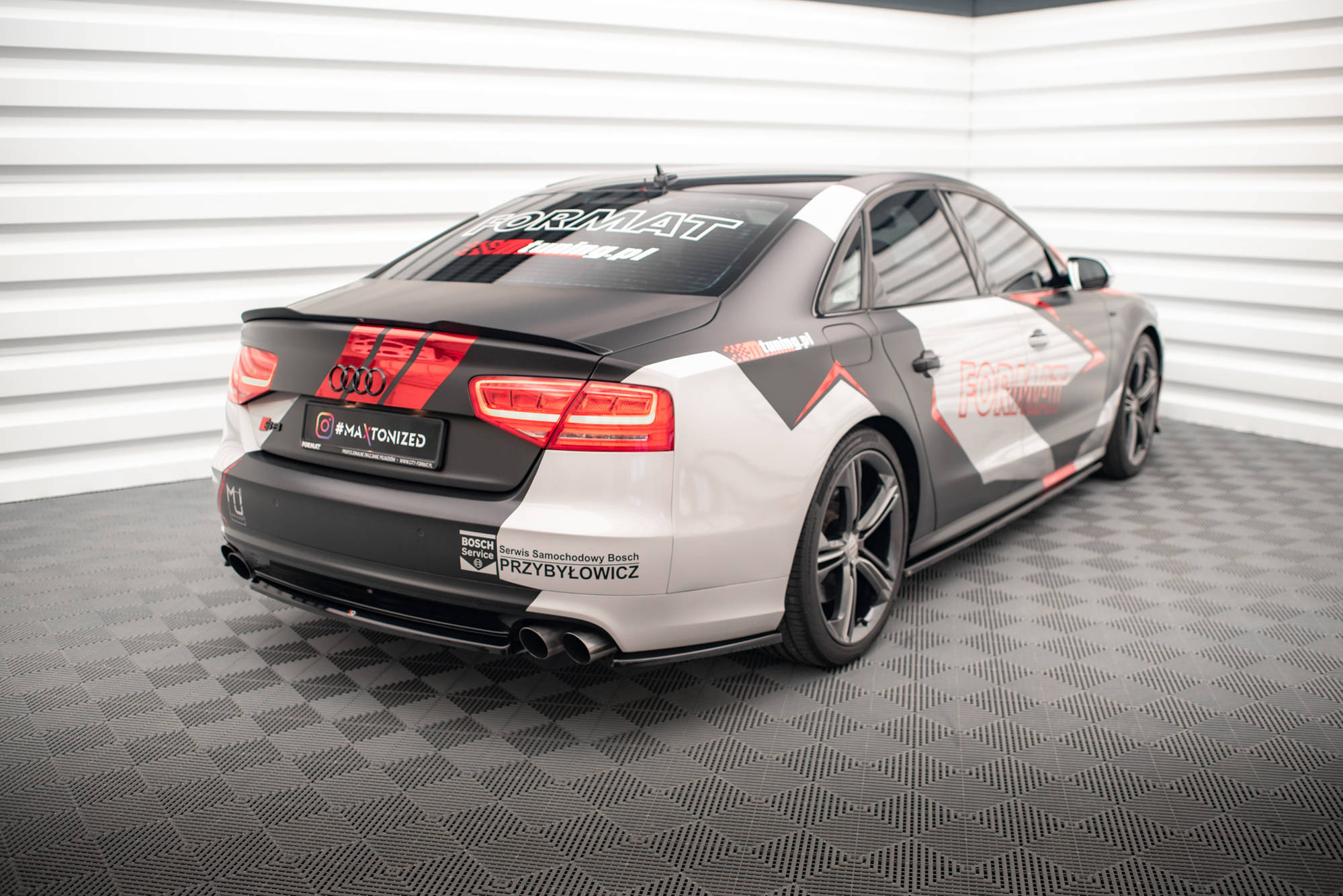 Street+ Heck Ansatz Flaps passend für Audi S8 D4 schwarz Hochglanz