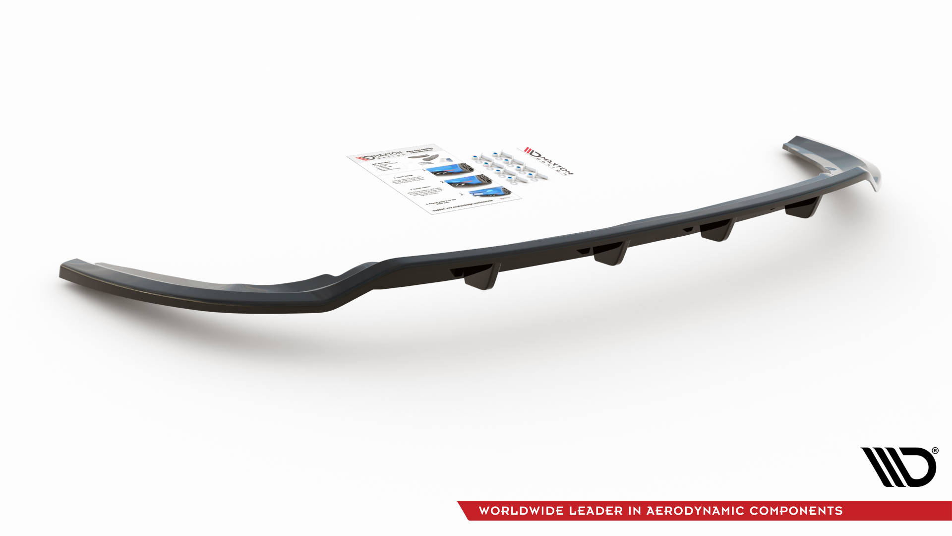 Street+ Mittlerer Diffusor RACE Heck Ansatz passend für Ford C-Max Mk2 schwarz Hochglanz