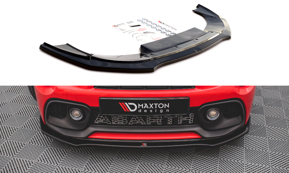 Frontlippe passend für ABARTH 595 Mk1 FL schwarz Hochglanz