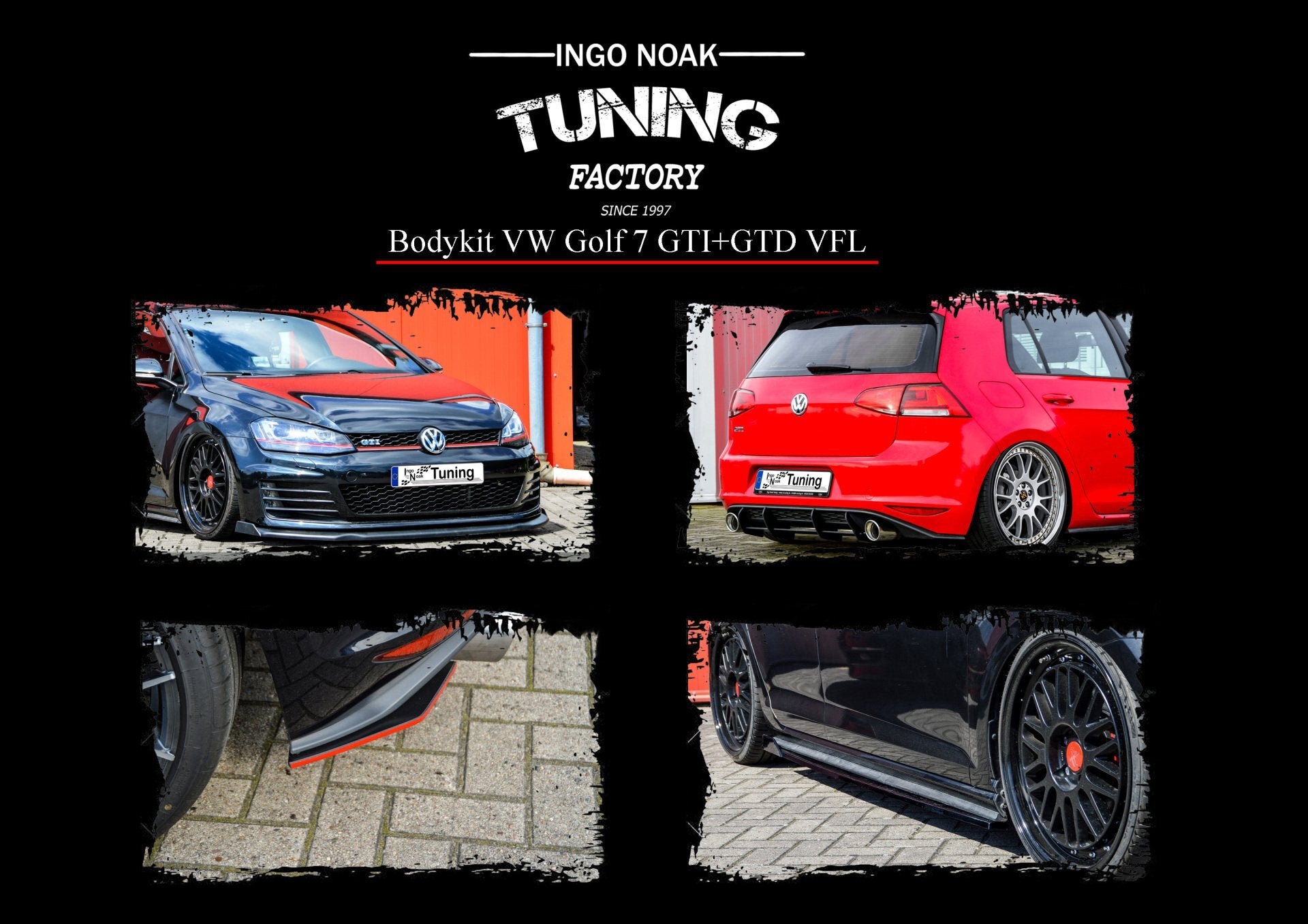 V2 Bodykit für VW Golf 7 GTI (Schwarz Matt)