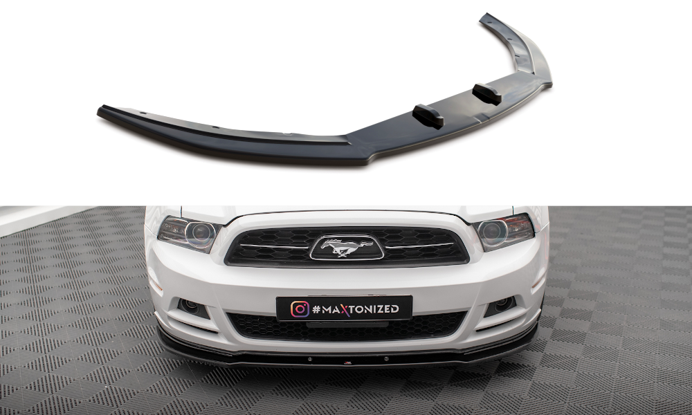 Street+ Spoilerlippe Front Ansatz passend für Ford Mustang Mk5 FL schwarz Hochglanz