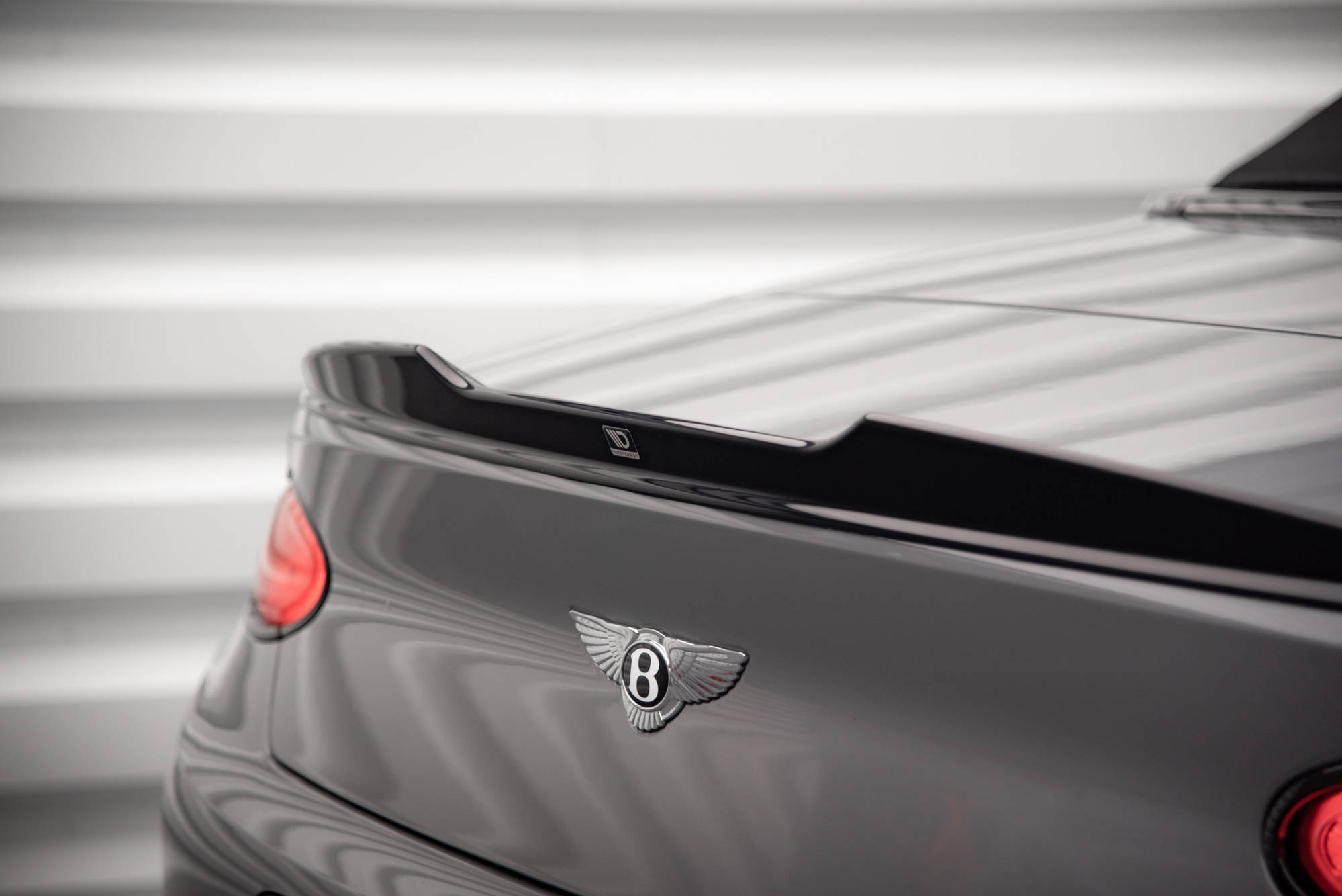 Heckspoiler 3D passend für Bentley Continental Convertible GT Mk3 schwarz Hochglanz