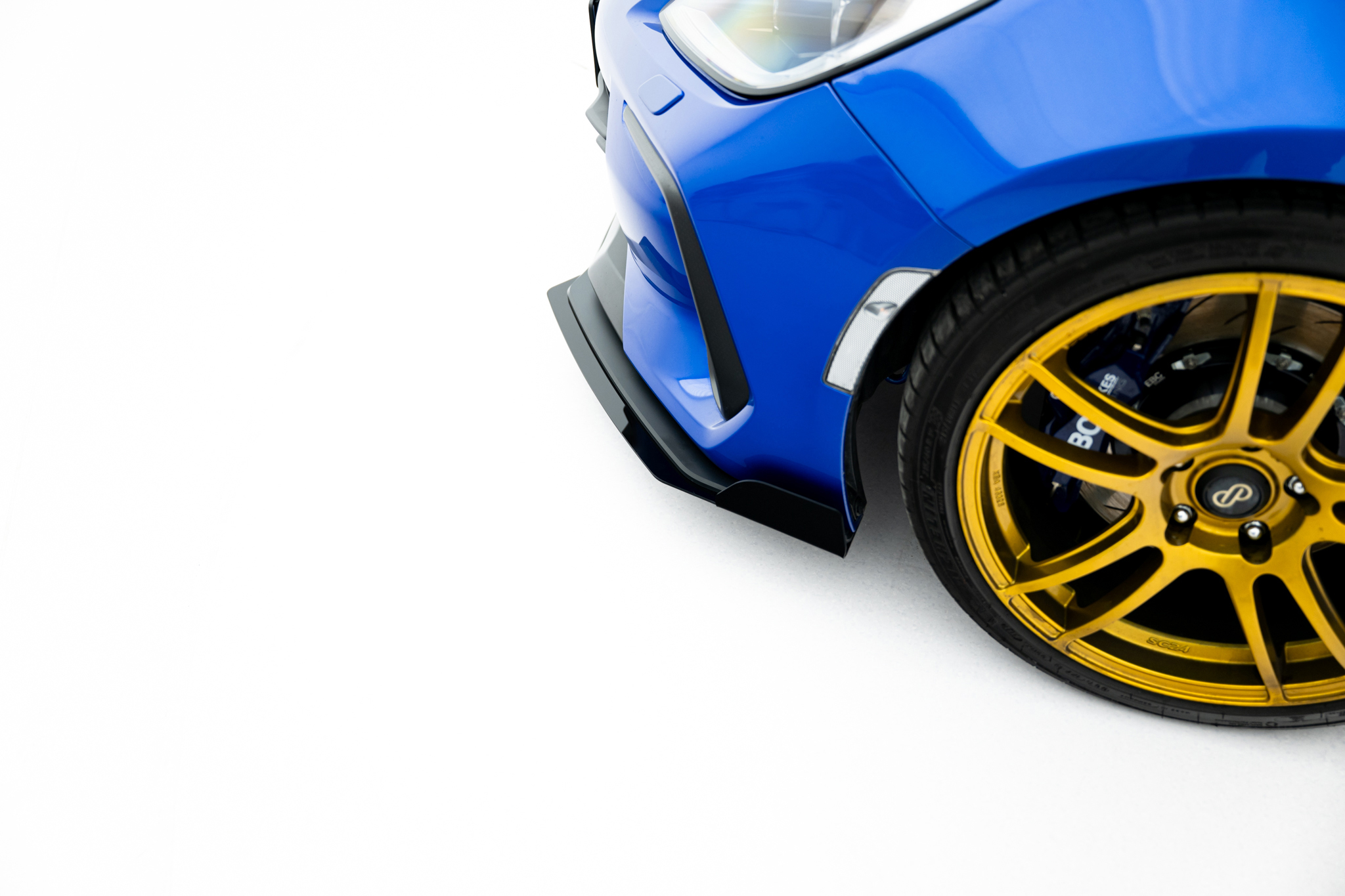 Street Pro Spoilerlippe Front Ansatz + Flaps passend für Subaru BRZ Mk2 rot+ Hochglanz Flaps