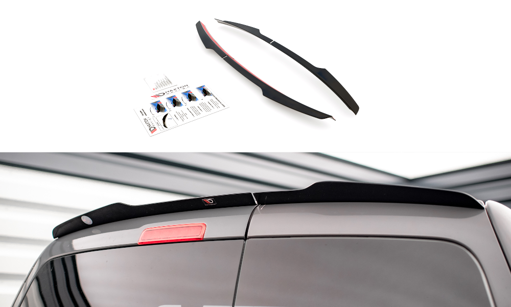Heck Spoiler Aufsatz Abrisskante passend für VW Caddy Mk3 FL schwarz Hochglanz