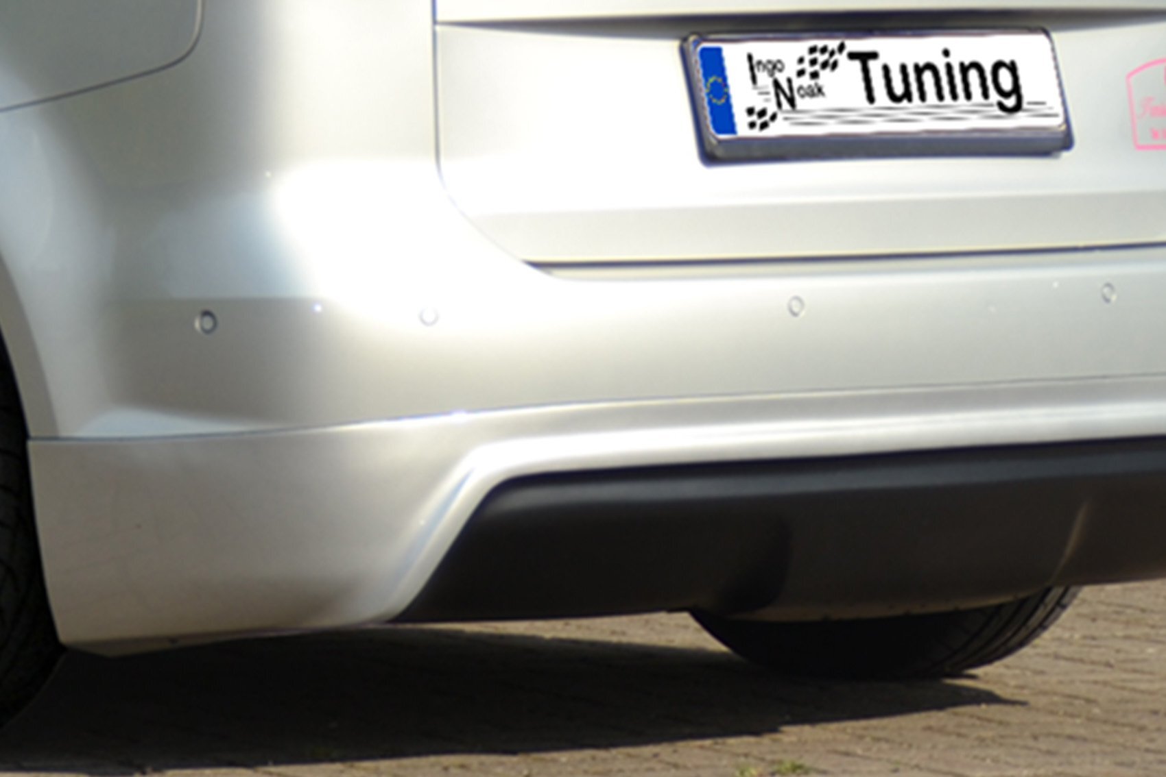 Heckansatz im R-Look für VW Touran Facelift 1T GP2 (Schwarz Matt)