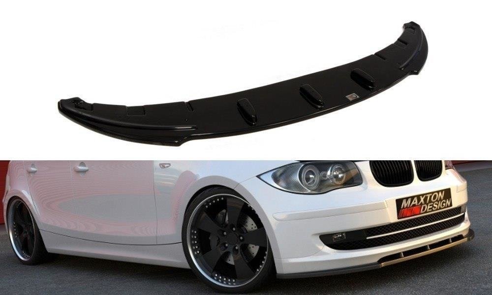 Street+ Spoilerlippe Front Ansatz passend für BMW 1er E81 / E87 FL schwarz Hochglanz