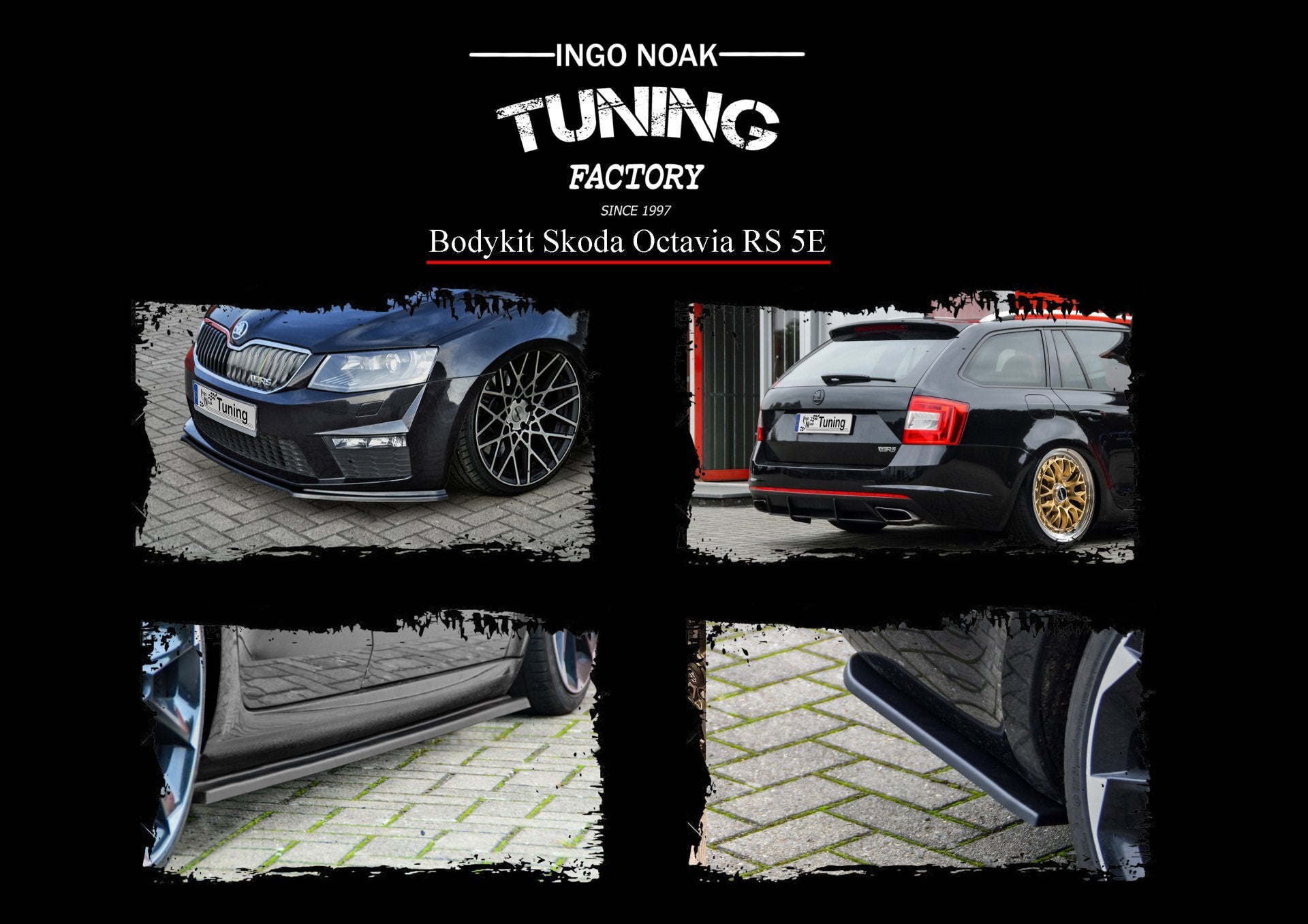 Bodykit für Skoda Octavia RS 5E Bj.2012-2016 (Schwarz Matt)