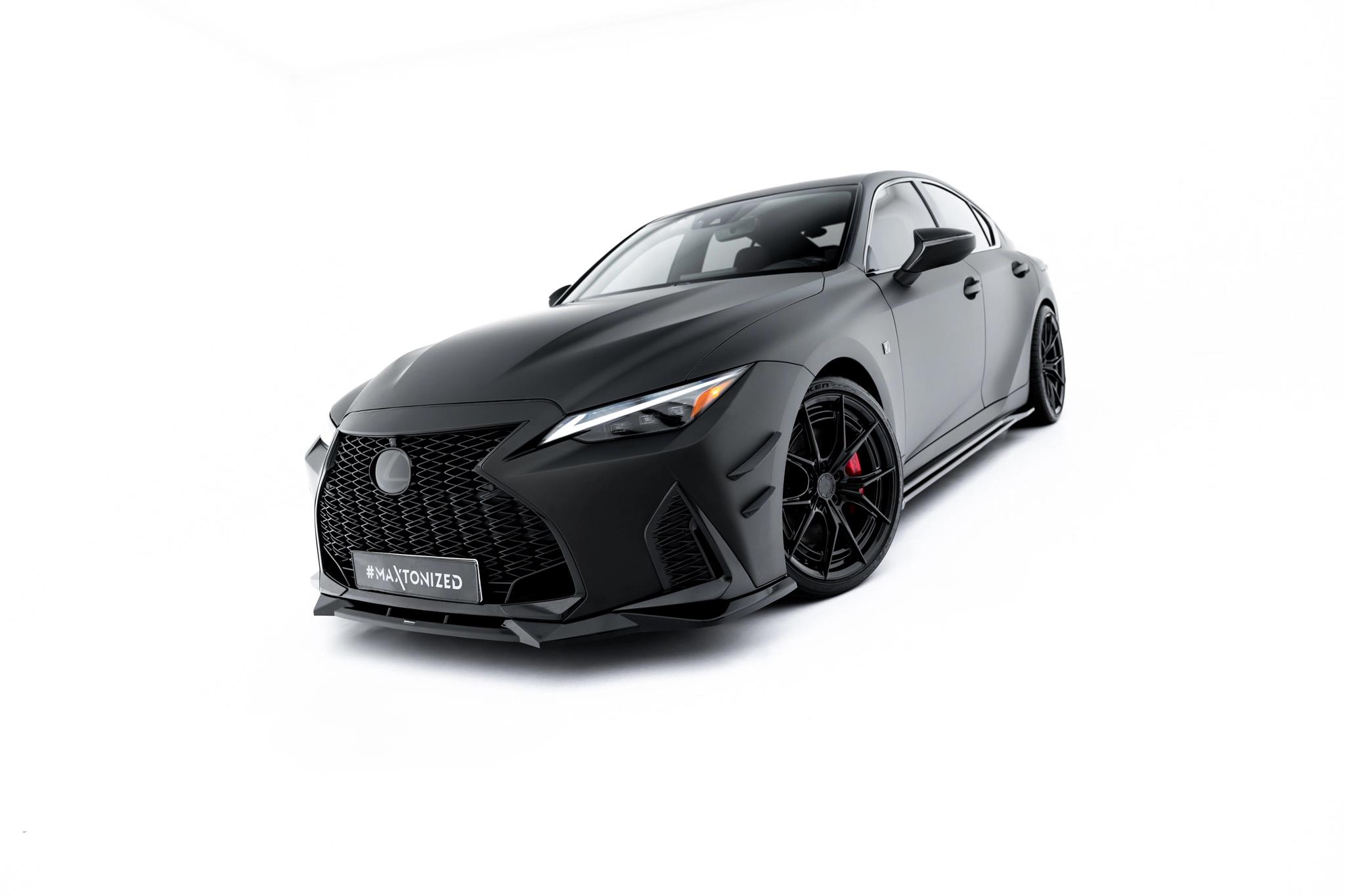 Frontlippe V.2 passend für Lexus IS 500 Mk3 Facelift 2 XE30 schwarz Hochglanz