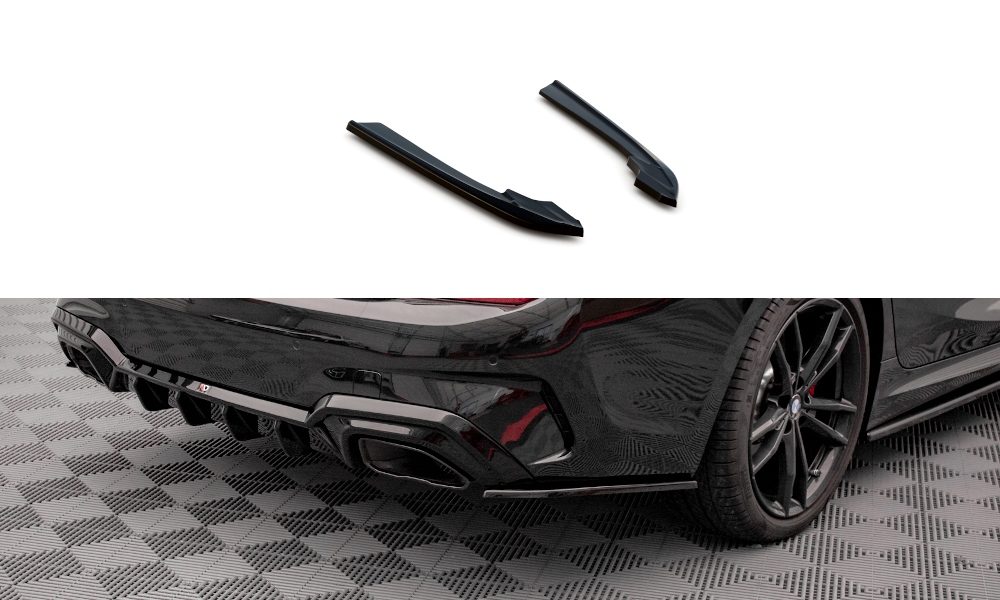 Street+ Heck Ansatz Flaps V.3 passend für BMW M340i / M-Paket G20 / G21 schwarz Hochglanz