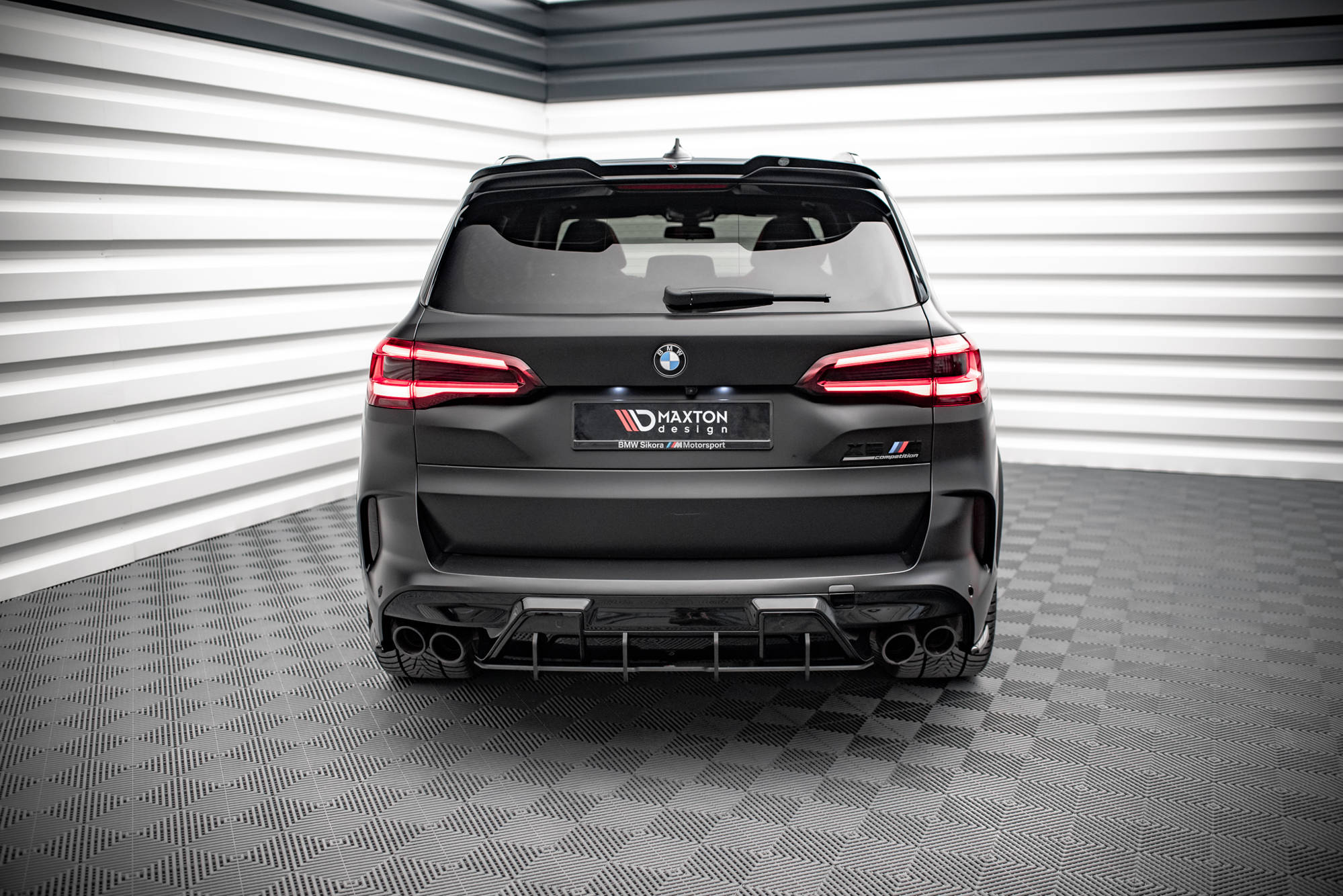 Street Pro Heckschürze Heck Ansatz Diffusor passend für BMW X5M F95 rot