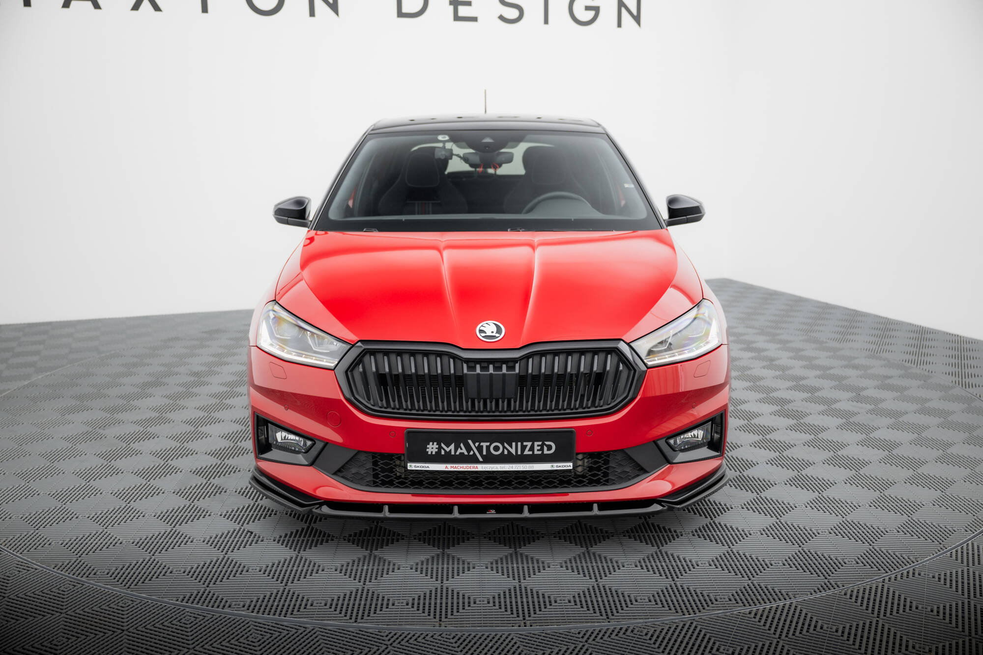 Street+ Spoilerlippe Front Ansatz passend für Skoda Fabia Monte Carlo Mk4 schwarz Hochglanz