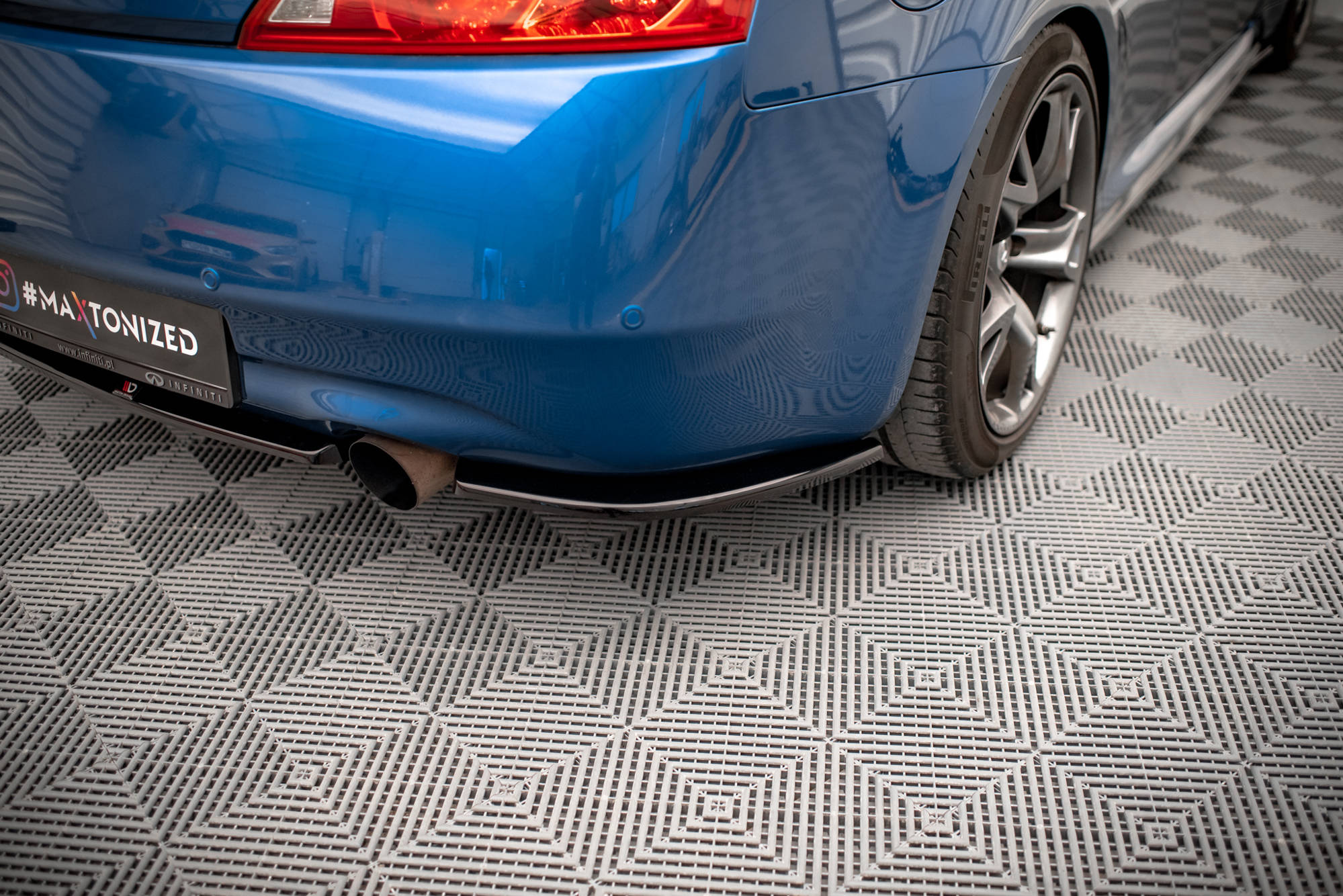 Diffusor Flaps passend für Infiniti G37 Coupe schwarz Hochglanz