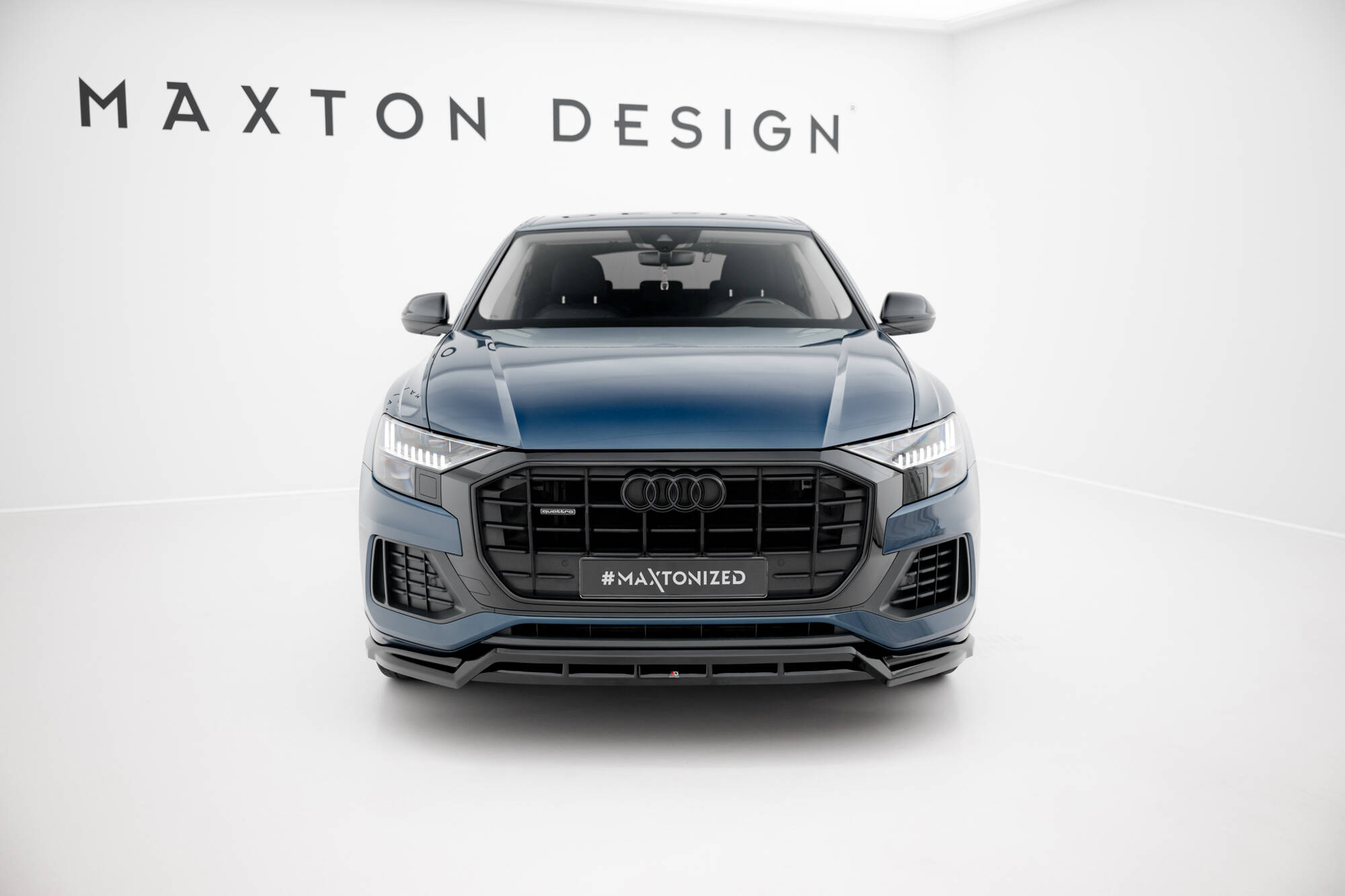 Street+ Spoilerlippe Front Ansatz passend für Audi Q8 Mk1 schwarz Hochglanz