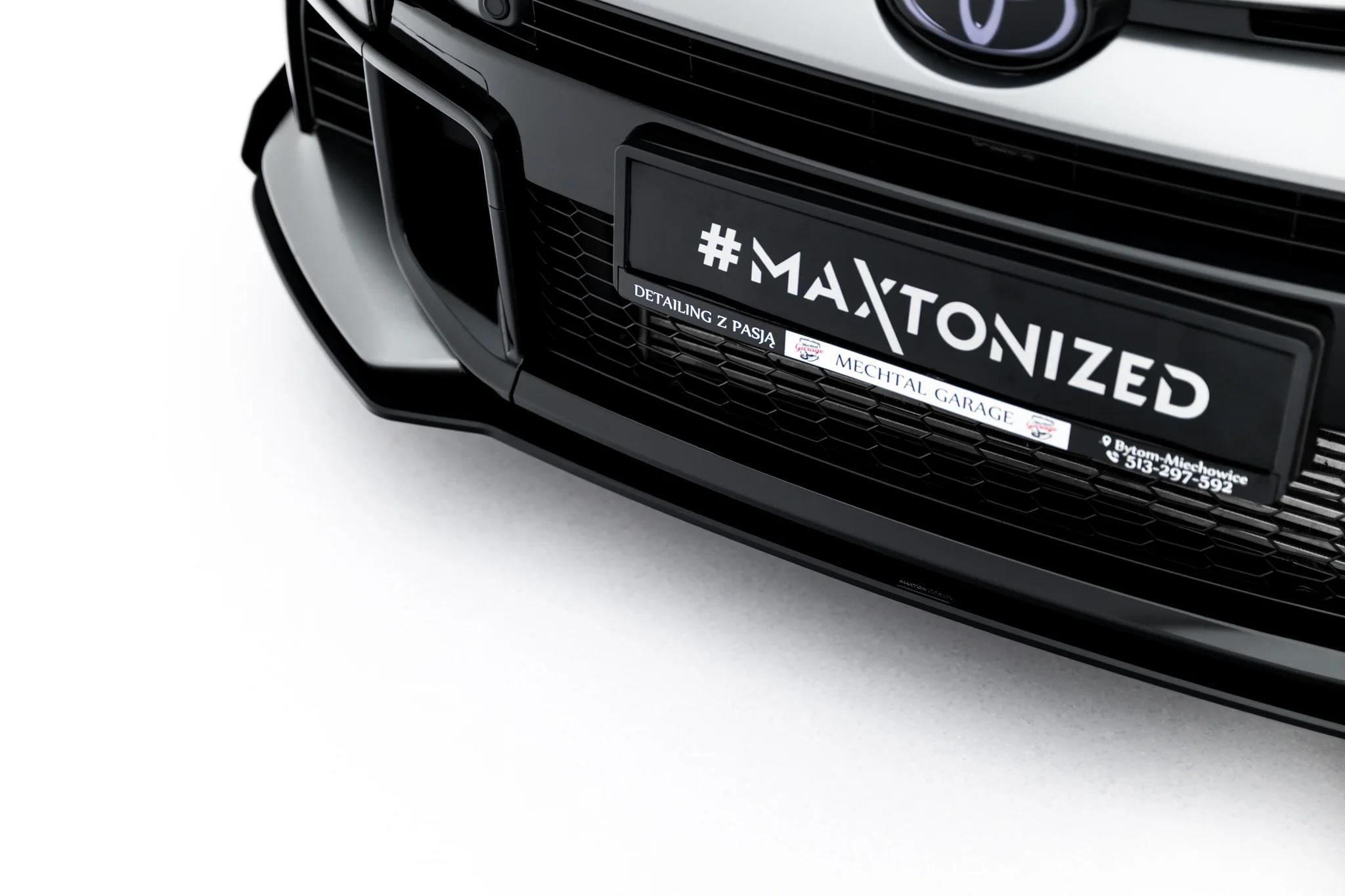 Frontlippe + Flaps passend für Toyota GR Yaris Mk4 Facelift schwarz Hochglanz