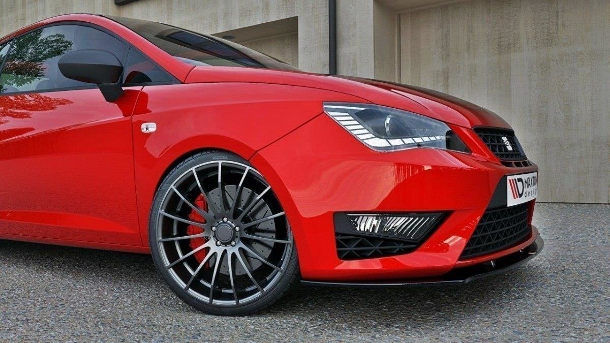 Street+ Spoilerlippe Front Ansatz passend für Seat Ibiza IV CUPRA 6J FL schwarz Hochglanz
