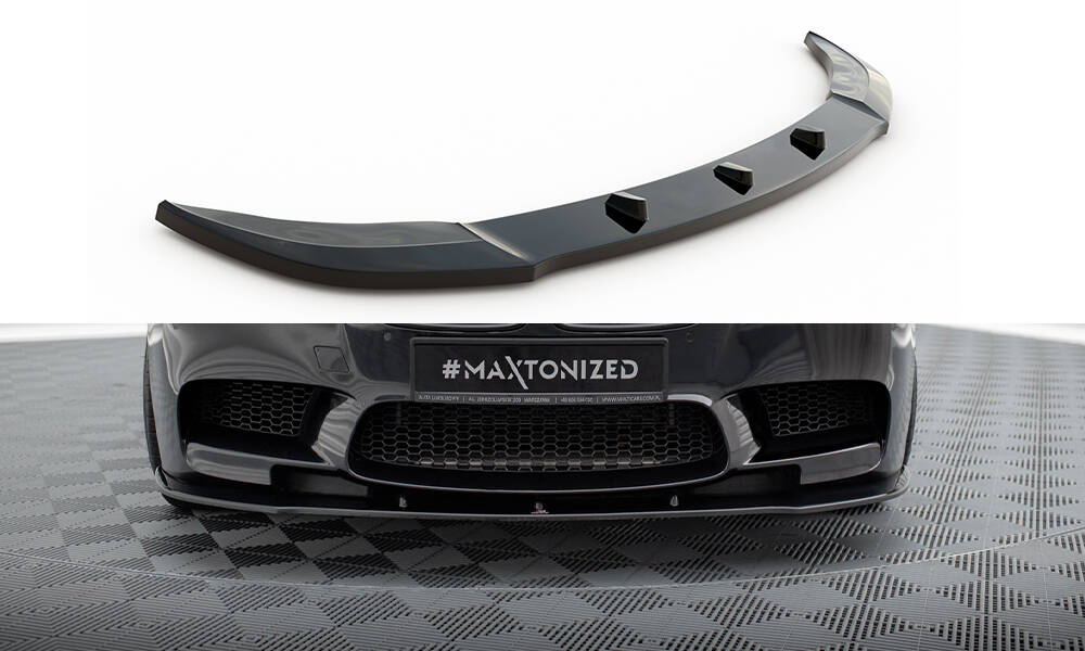 Street+ Spoilerlippe Front Ansatz passend für BMW M5 F10/ F11 schwarz Hochglanz