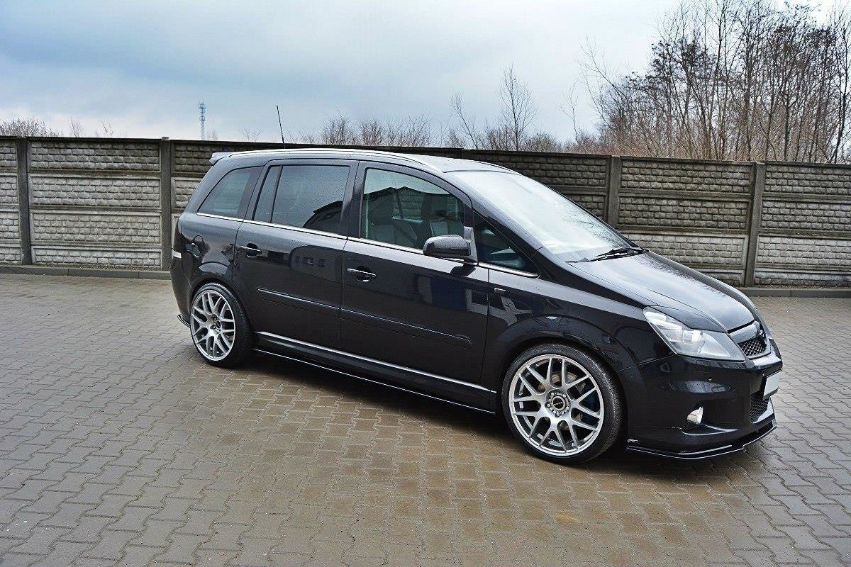 Street+ Seitenschweller Leisten passend für Opel Zafira B OPC schwarz matt