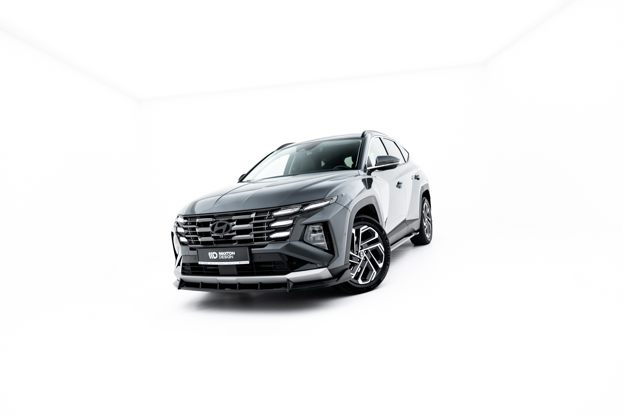 Street+ Spoilerlippe Front Ansatz passend für Hyundai Tucson Mk4 FL schwarz Hochglanz