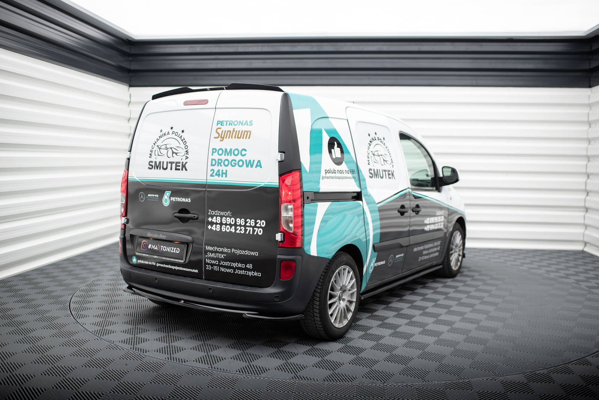 Heck Spoiler Aufsatz Abrisskante passend für Mercedes Citan Mk1 schwarz Hochglanz