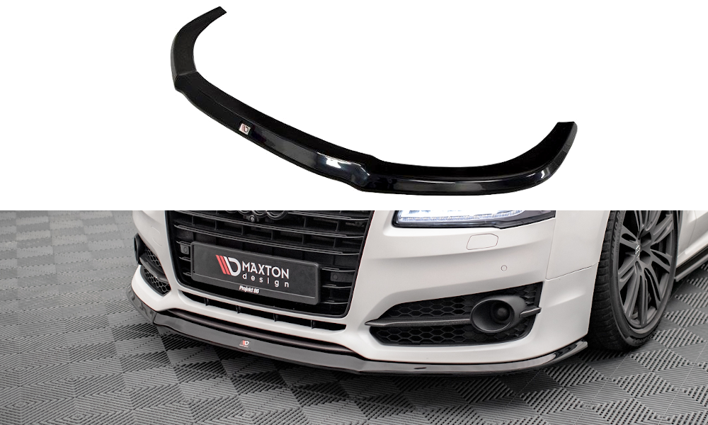 Street+ Spoilerlippe Front Ansatz V.2 passend für Audi S8 D4 FL schwarz Hochglanz