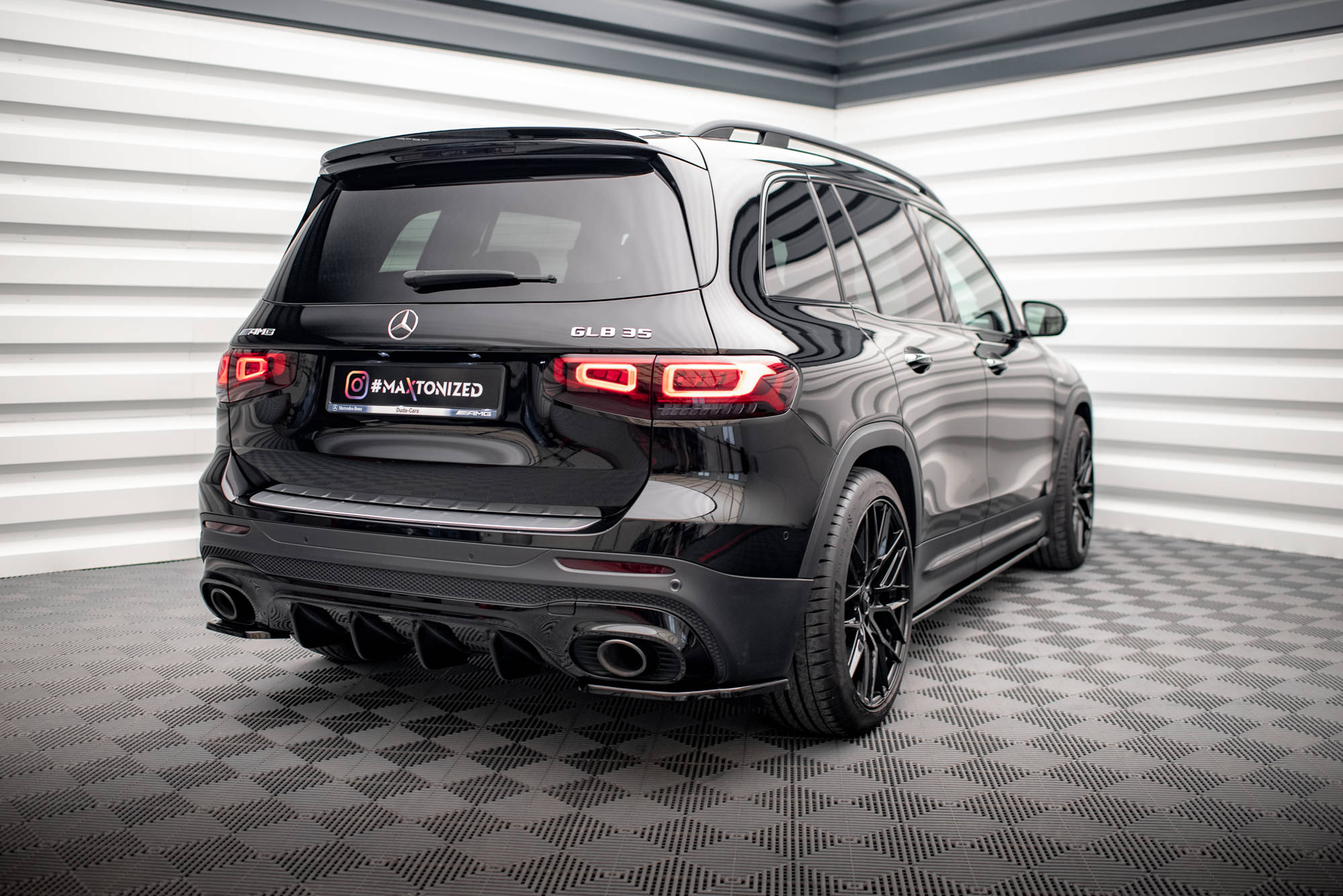 Street+ Heck Ansatz Flaps passend für Mercedes-AMG GLB 35 / AMG-Line X247 schwarz Hochglanz