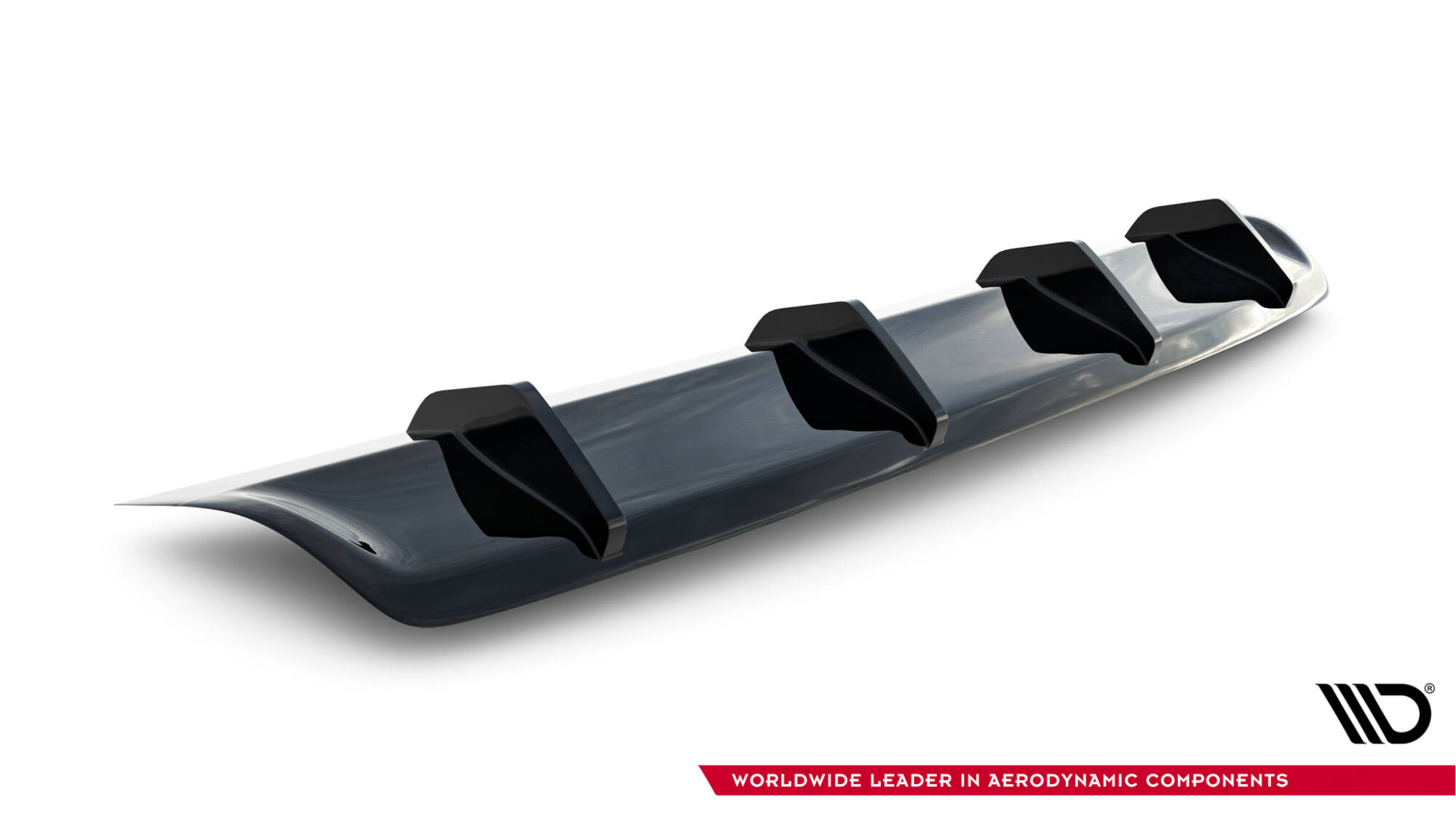 Heckansatz Diffusor passend für Maserati Quattroporte Mk6 schwarz Hochglanz