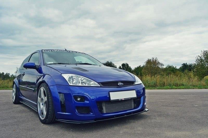 Street+ Spoilerlippe Front Ansatz passend für Ford Focus RS Mk1 schwarz Hochglanz