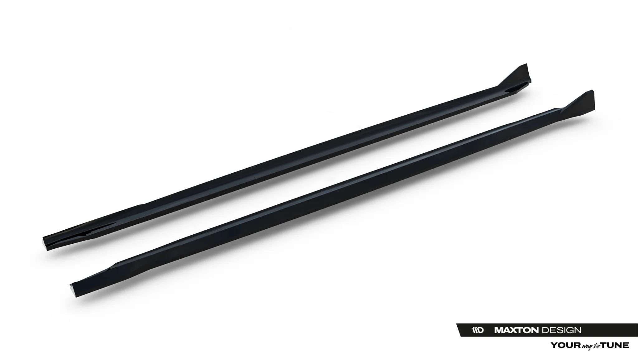 Seitenschweller Ansatz Paar V.2 passend für BMW M5 F90 / F90 Facelift schwarz Hochglanz