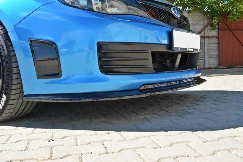 Street+ Spoilerlippe Front Ansatz V.2 passend für Subaru Impreza WRX STI Mk3 schwarz Hochglanz