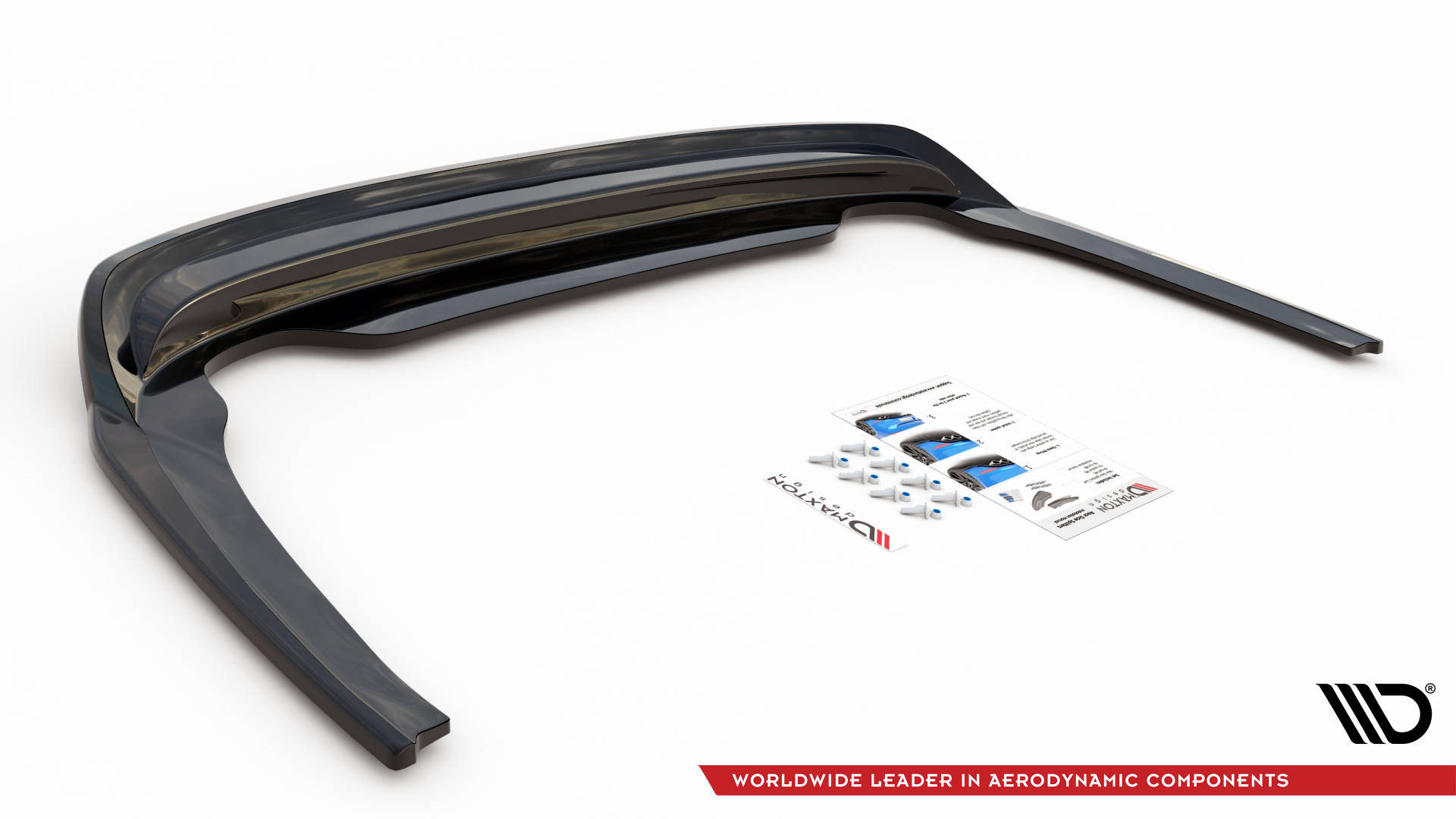 Street+ Mittlerer Diffusor RACE Heck Ansatz passend für Skoda Octavia Mk4 schwarz Hochglanz