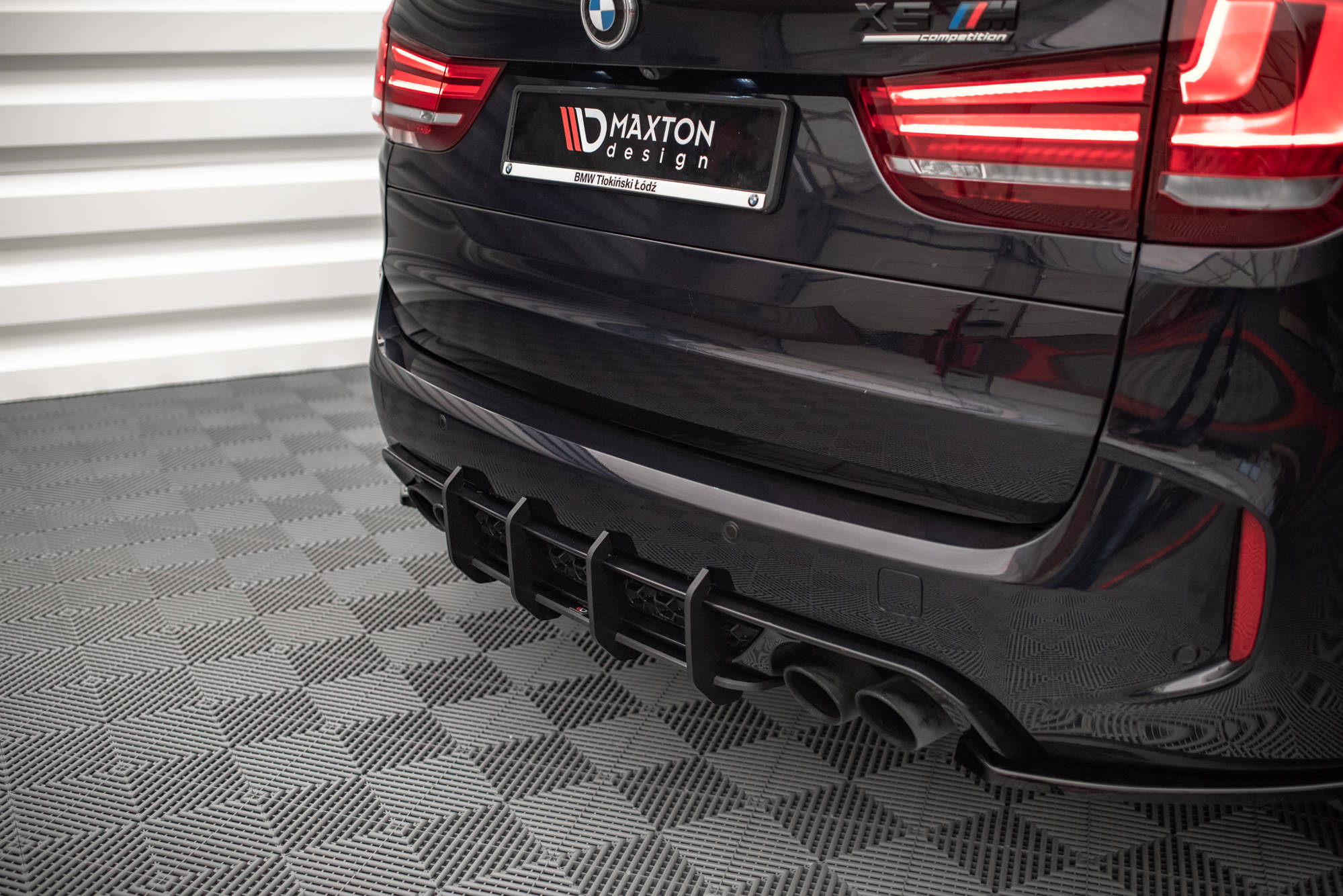 Street Pro Heckschürze Heck Ansatz Diffusor passend für BMW X5 M F85 rot