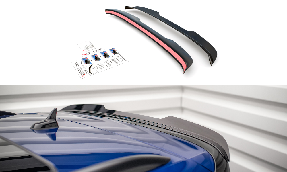Heck Spoiler Aufsatz Abrisskante passend für VW Tiguan R / R-Line Mk2 FL schwarz Hochglanz