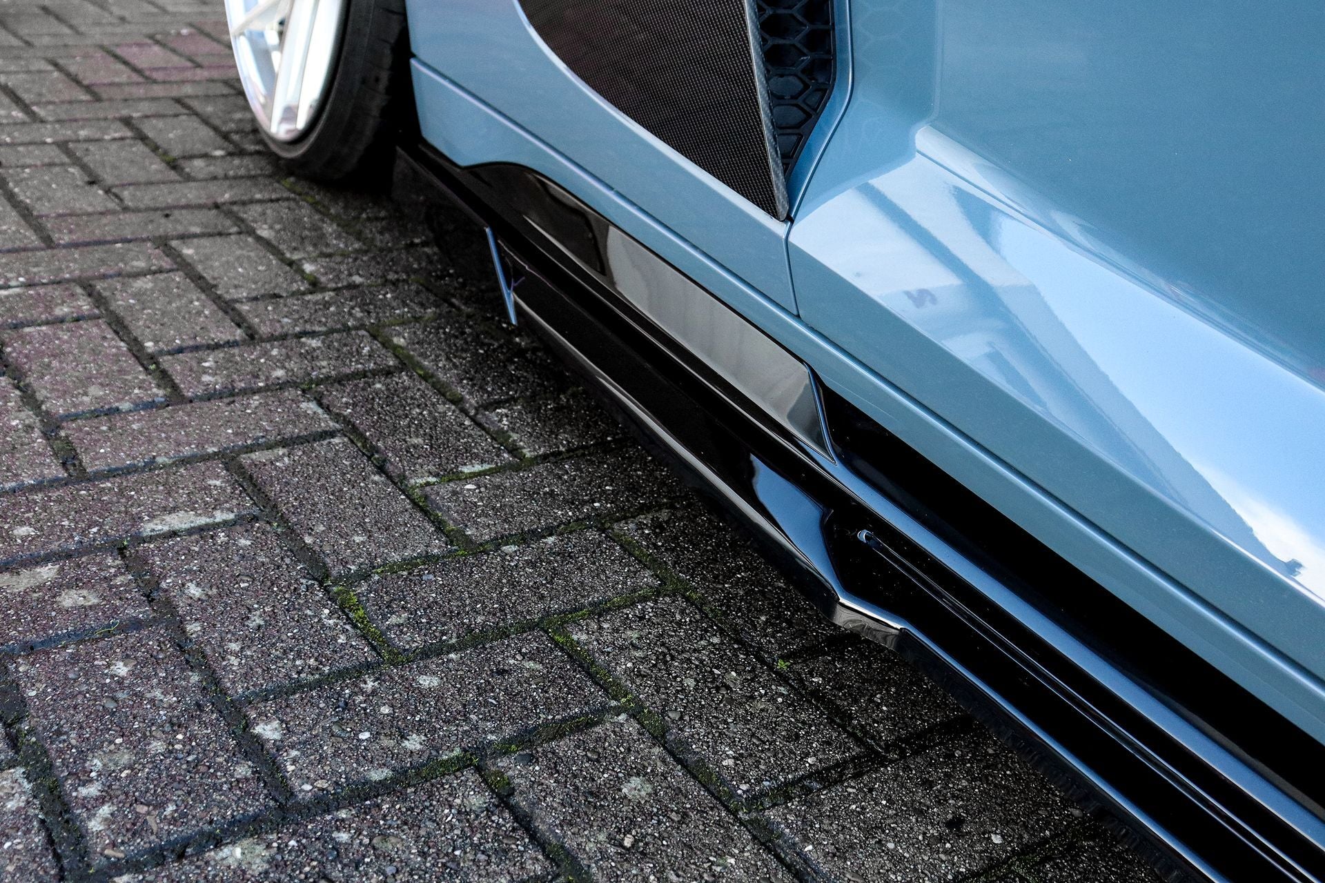 Cup Seitenschweller mit Wings hinten für Audi R8 4S Facelift ab Bj. 2019 - (Schwarz Matt)