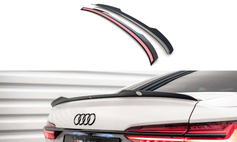 Heck Spoiler Aufsatz Abrisskante passend für Audi A6 Limousine C8 / C8 FL schwarz Hochglanz