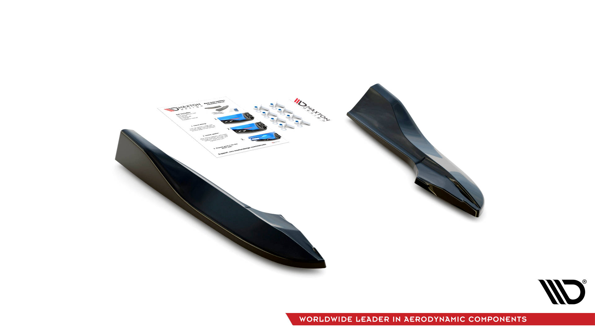 Street+ Heck Ansatz Flaps passend für Dodge Challenger GT Mk3 FL schwarz Hochglanz