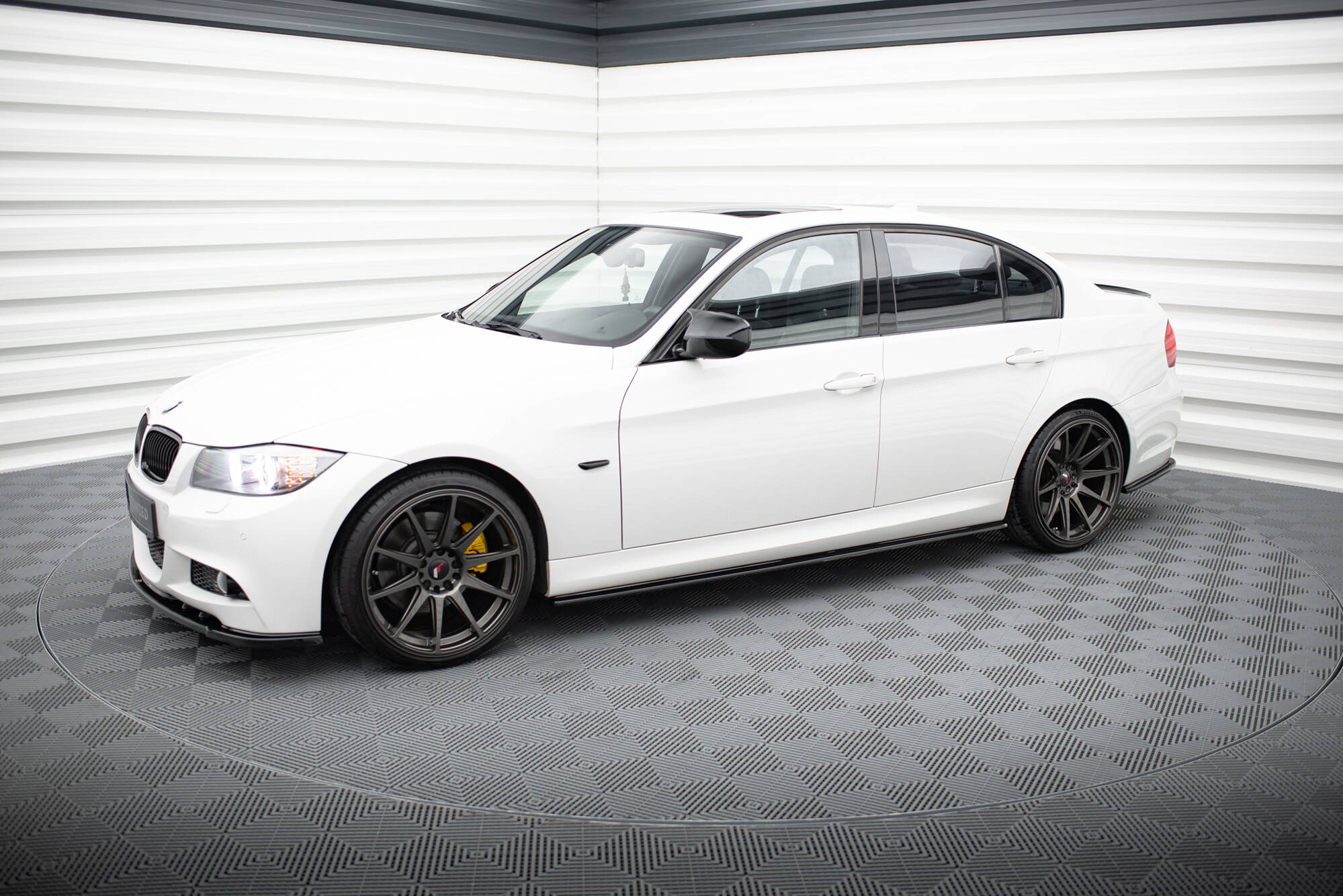 Seitenschweller Ansatz für BMW 3er M-Paket Limousine / Touring E90 / E91 schwarz Hochglanz