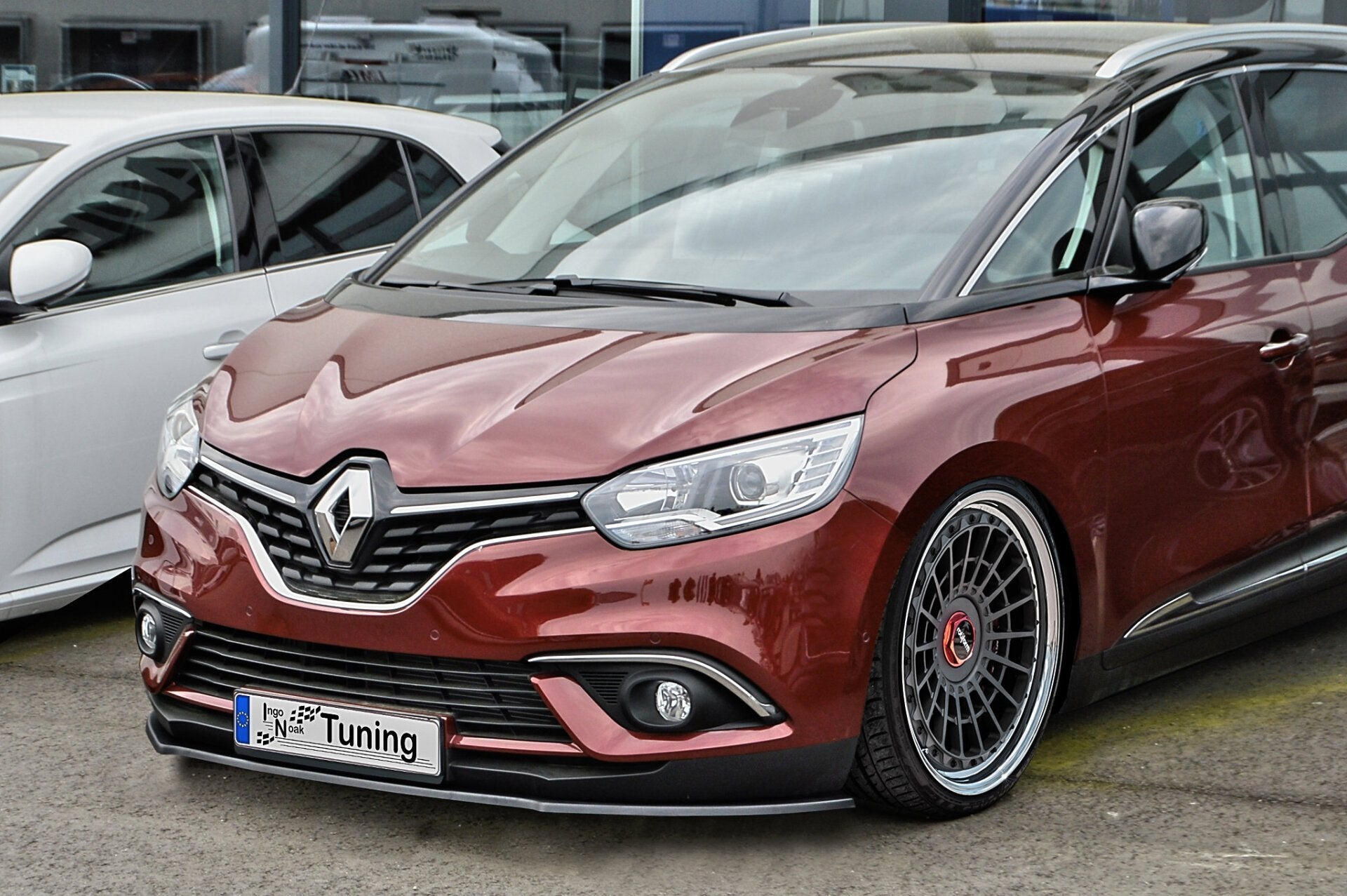 Cup Frontspoilerlippe für Renault Megane Scenic 4 (Schwarz Matt)