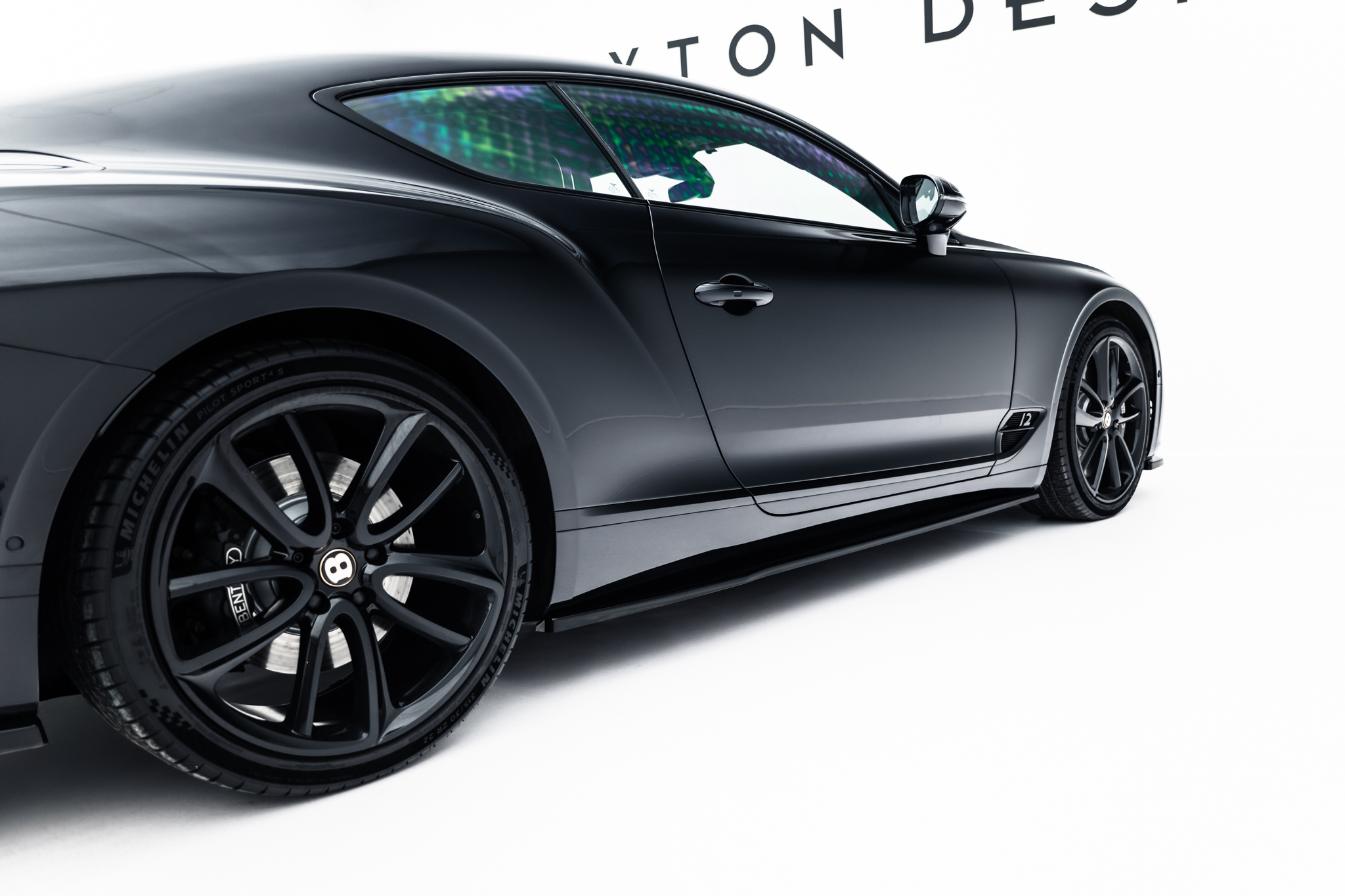 Seitenschweller Ansatz Paar passend für Bentley Continental GT Coupe Mk3 schwarz Hochglanz