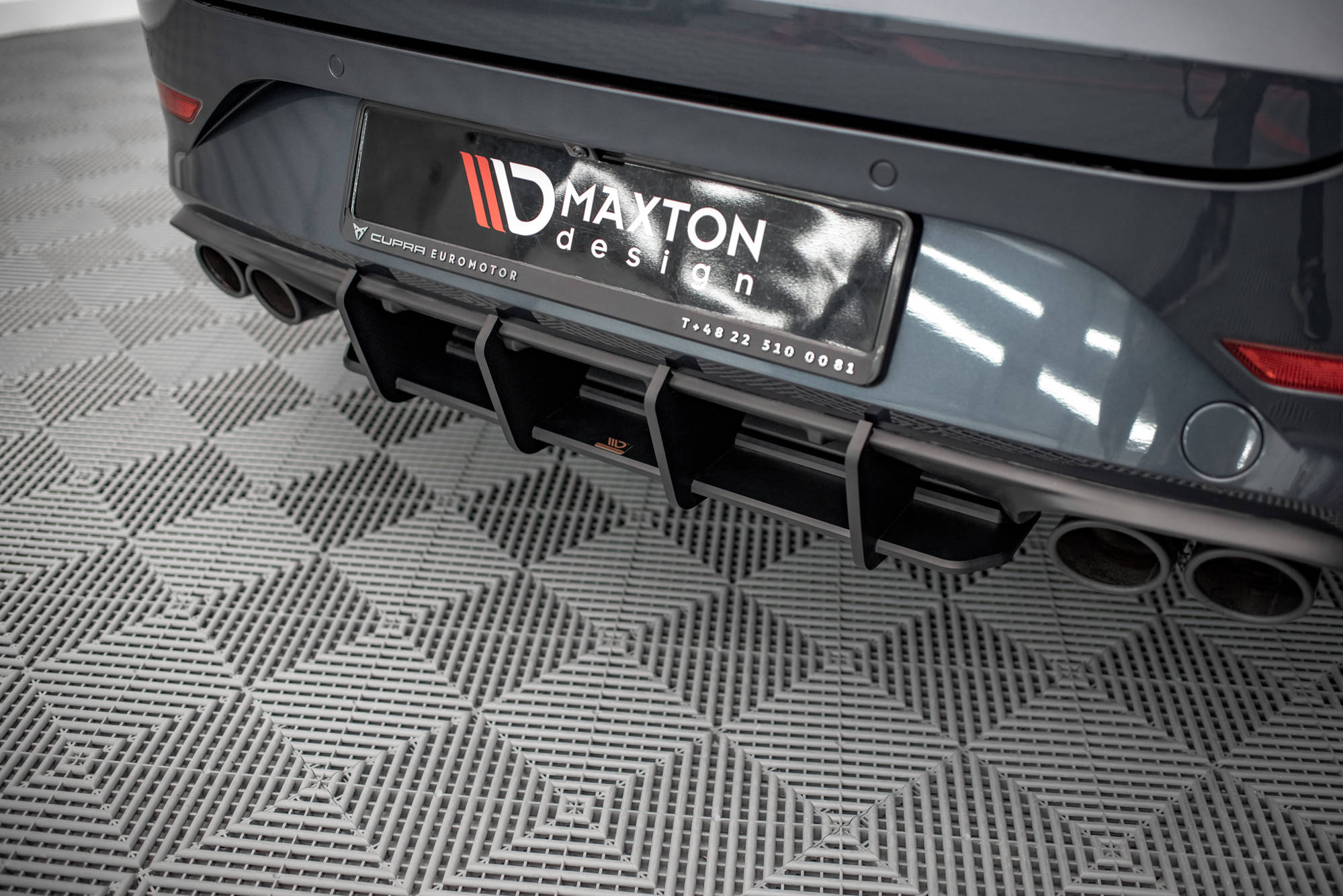 Heckansatz Diffusor passend für CUPRA Leon ST Mk1 FL schwarz matt