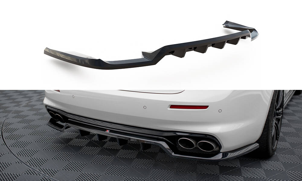 Diffusor Heckansatz passend für Maserati Ghibli Mk3 FL schwarz Hochglanz