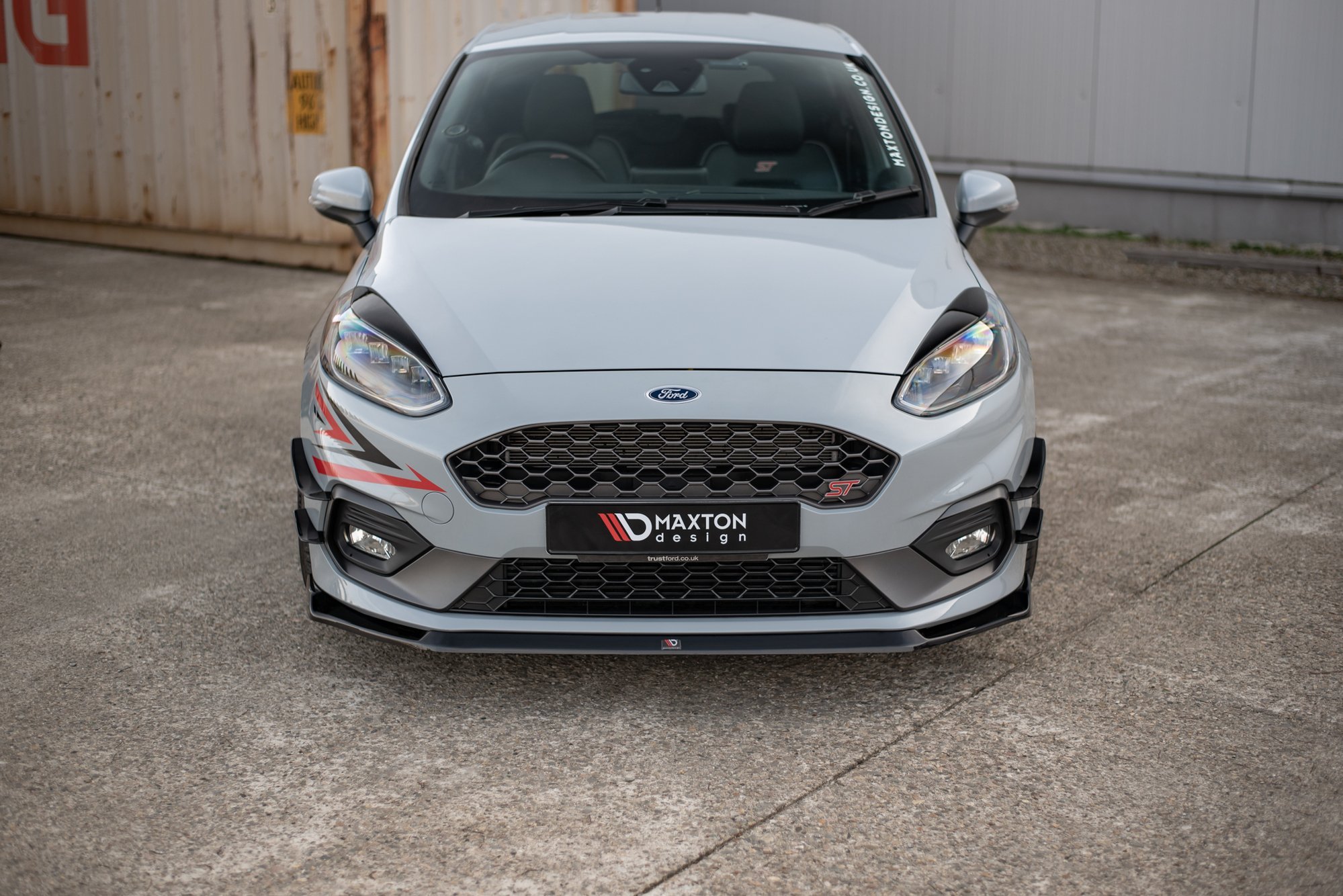 Scheinwerfer Blenden Böser Blick für Ford Fiesta Mk8 ST / ST-Line / Standard schwarz Hochglanz